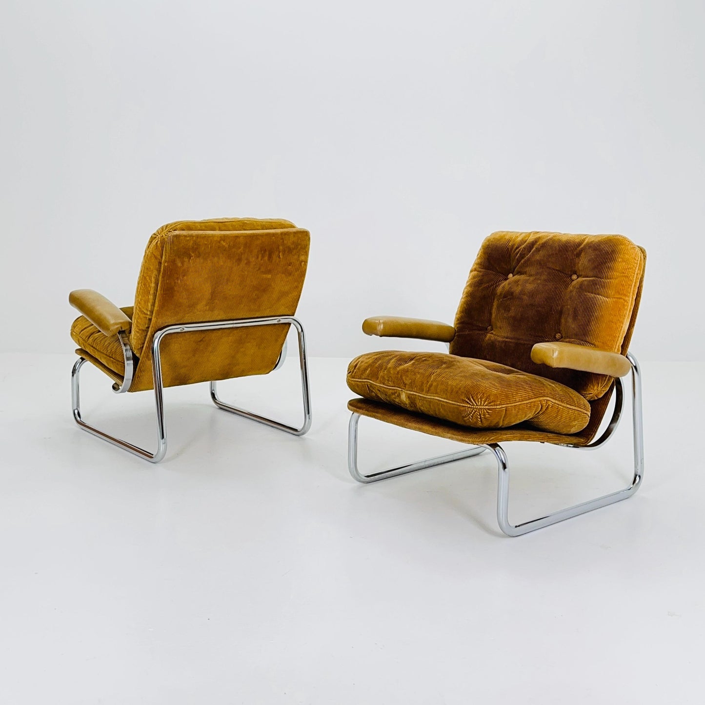 Set of 2 Bauhaus Lounge Armchairs by Tacke Möbel, Germany, 1980s