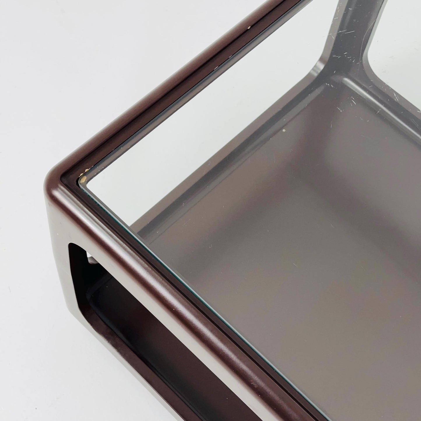 Mid century Space Age brown Coffee Table by Peter Ghyczy for Horn Germany , 1970s