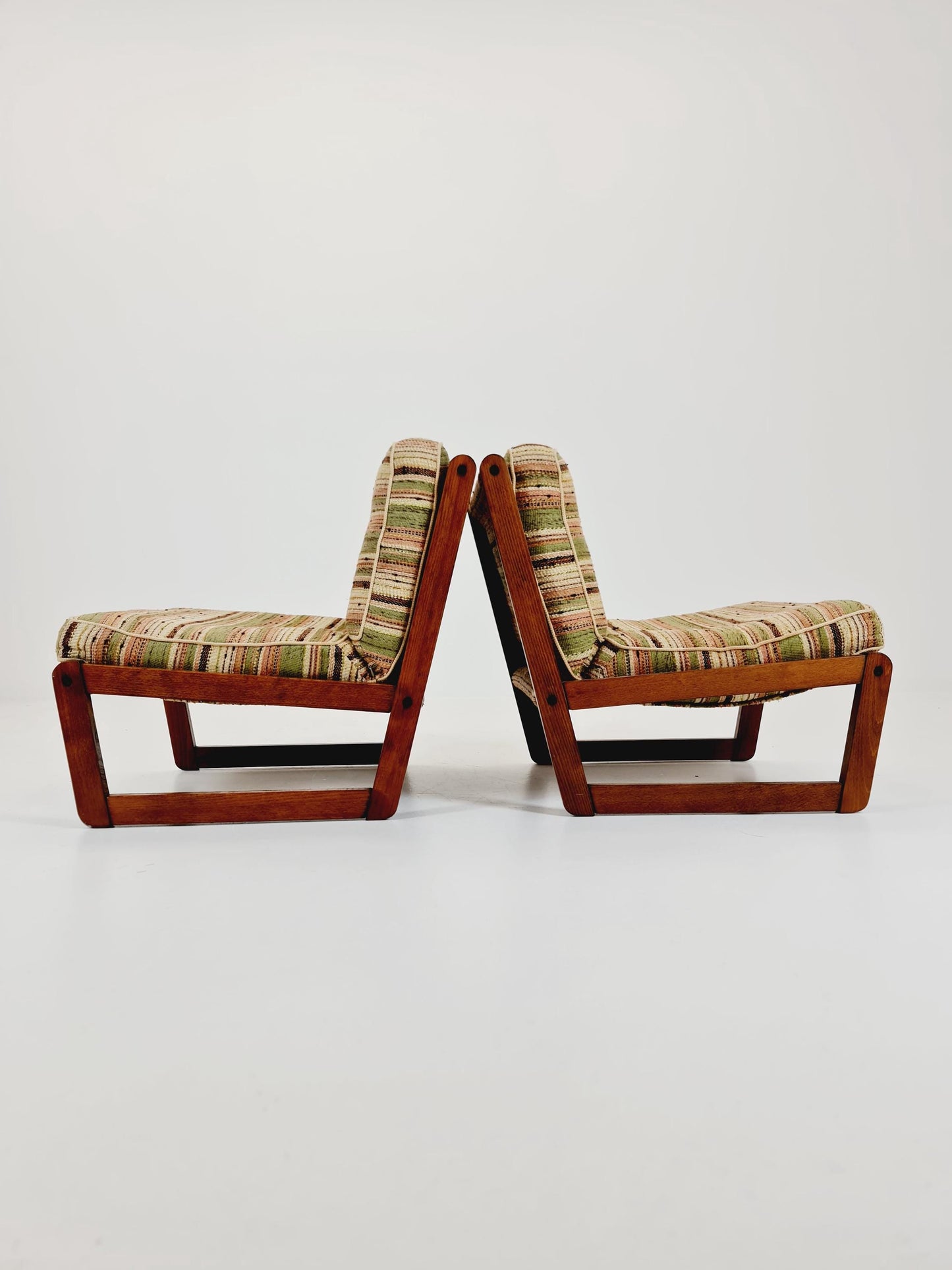 Midcentury German Set of 2 space age lounge chairs , 1970s