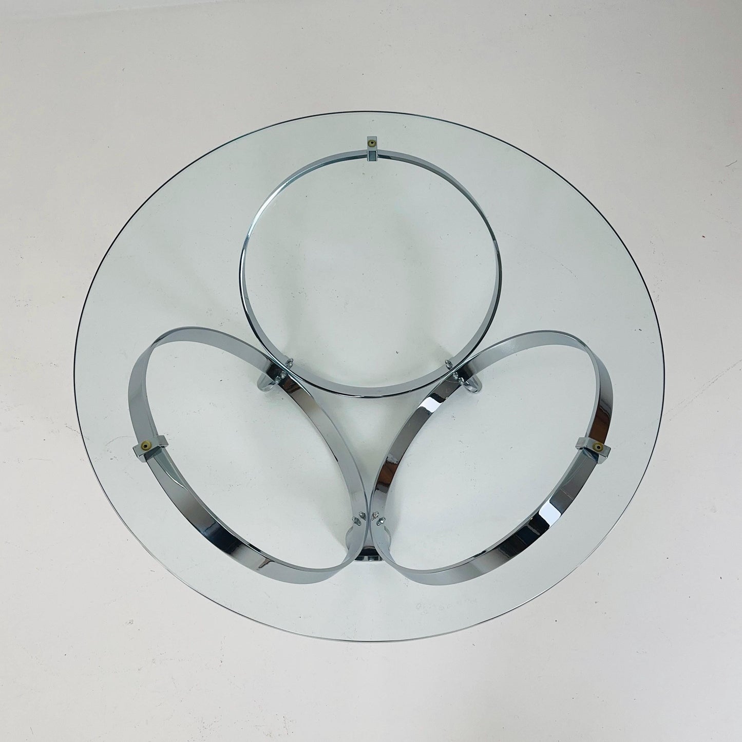Mid century Diamond Chrome & glass coffee table by Knut Hesterberg for Ronald Schmitt Germany 1970s