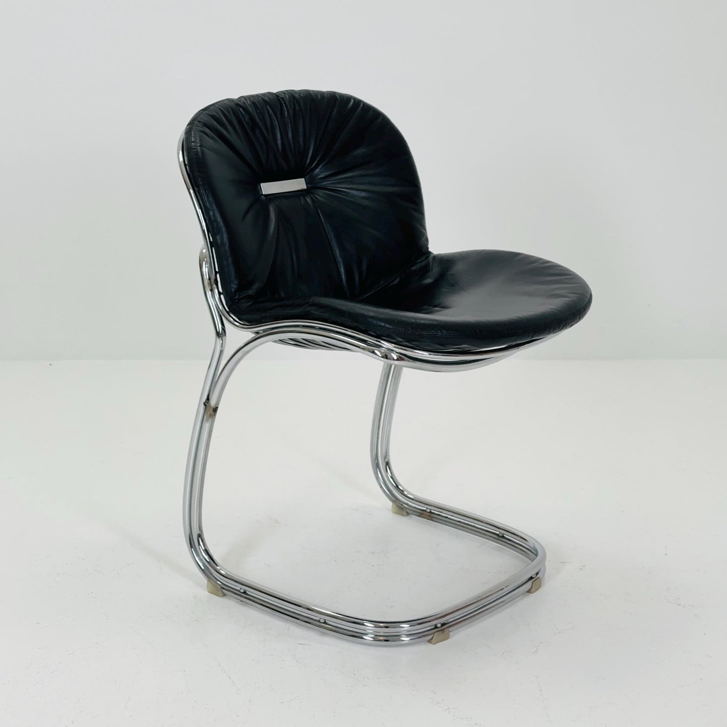Mid century Bauhaus black Sabrina dining chair by Gaston’s Rinaldi for Rima Linea ,1970s Italy
