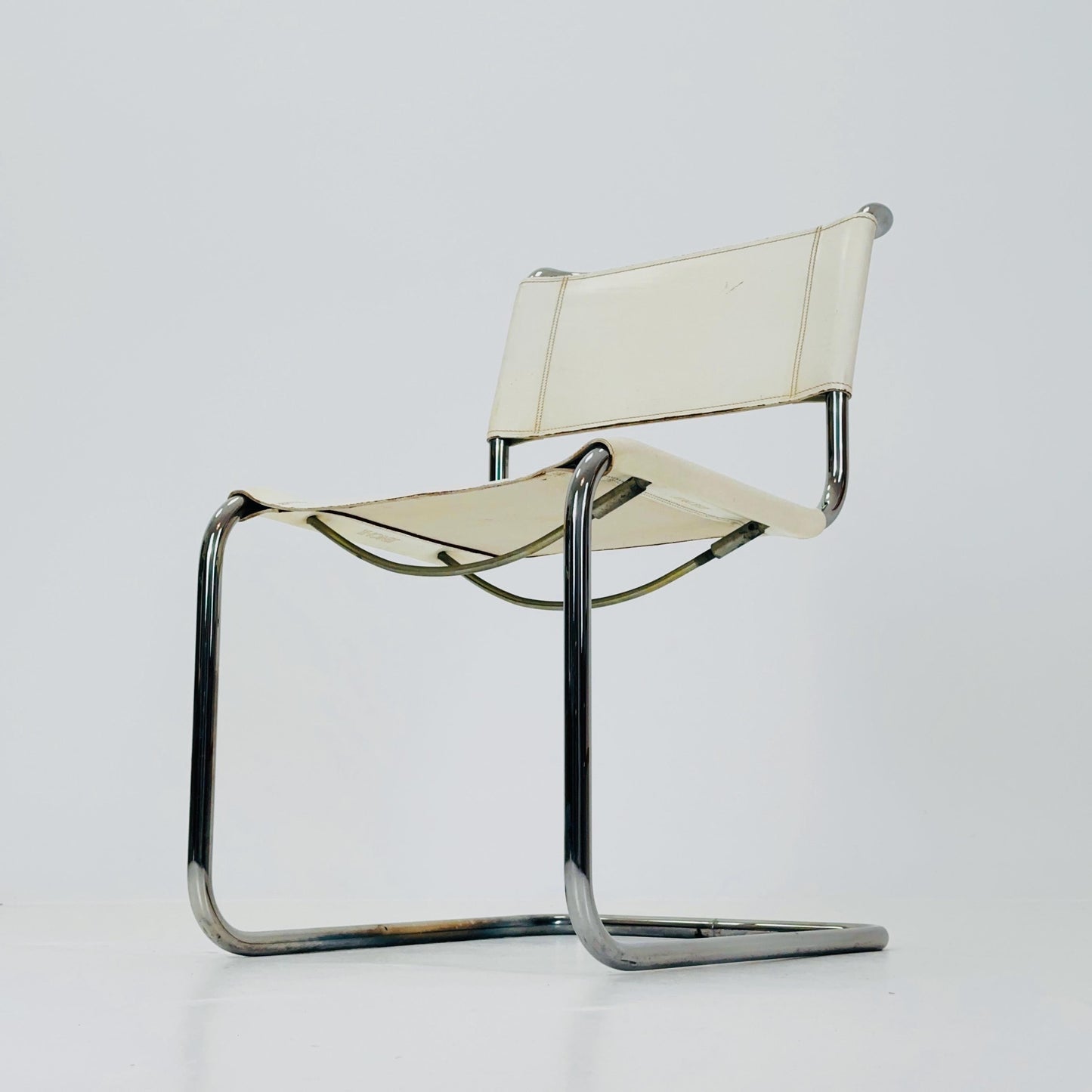 Mid-Century Vintage white S33 Chair by Mart Stam & Marcel Breuer from Thonet 1980s Germnay