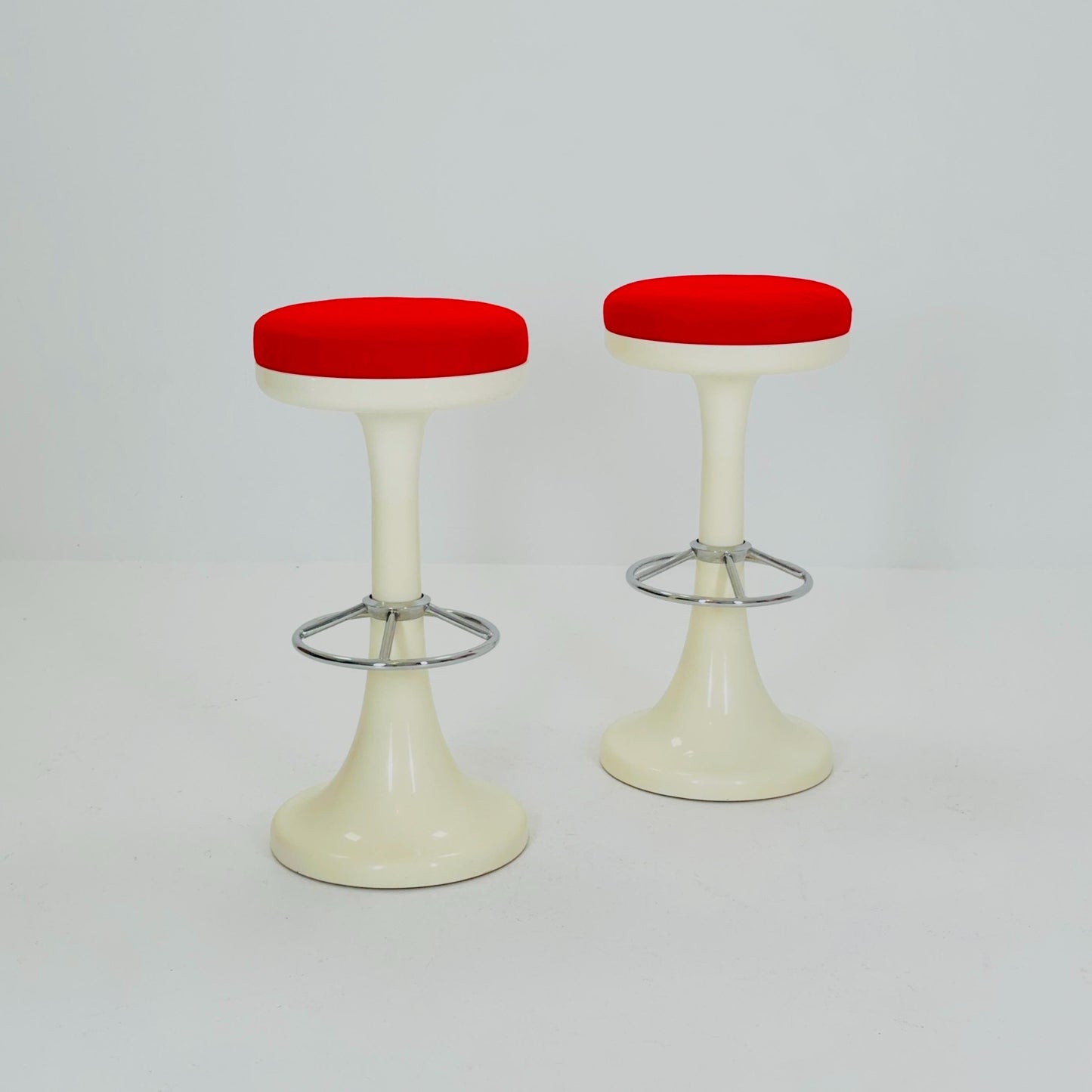 Set of 2 Space Age OH6 Bar Stools by Friedrich Stukenbröker, 1980s Germany