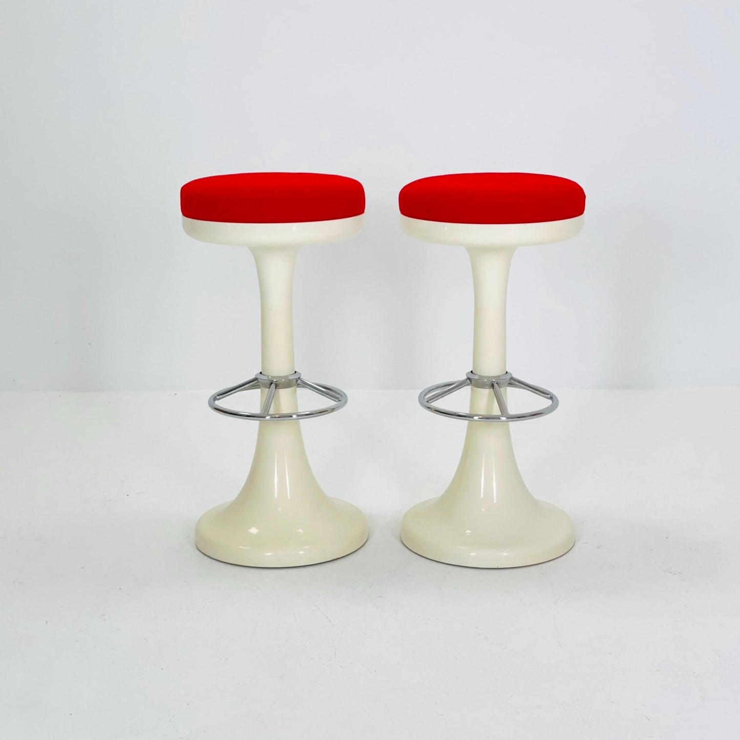 Set of 2 Space Age OH6 Bar Stools by Friedrich Stukenbröker, 1980s Germany