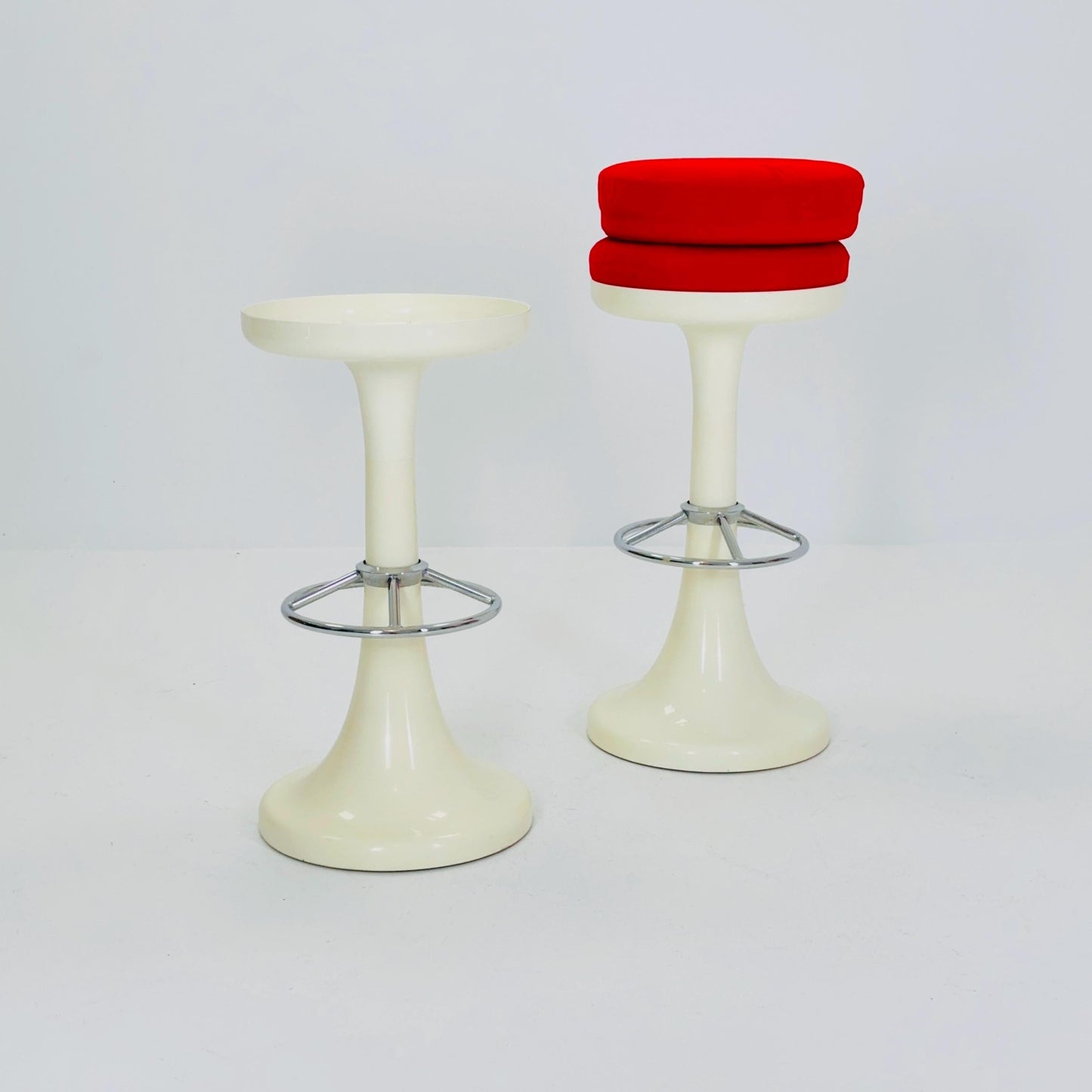 Set of 2 Space Age OH6 Bar Stools by Friedrich Stukenbröker, 1980s Germany