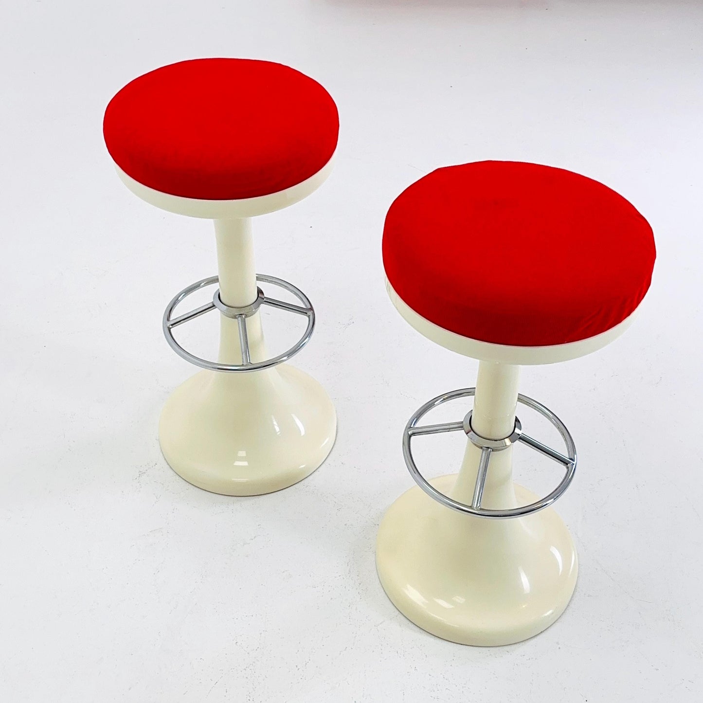 Set of 2 Space Age OH6 Bar Stools by Friedrich Stukenbröker, 1980s Germany