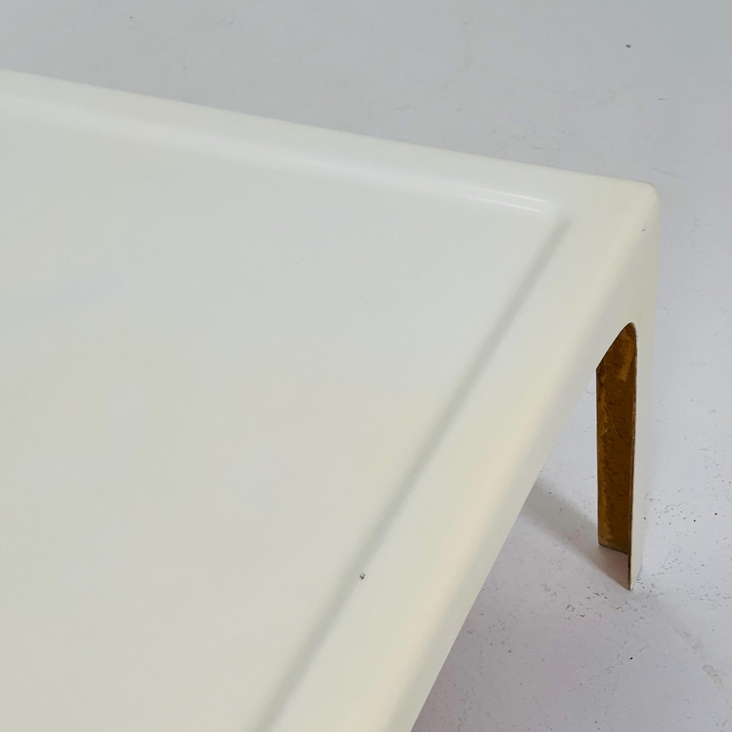 Mid Century Square white acrylic coffee table by Poschinger Pur Germany 1970s