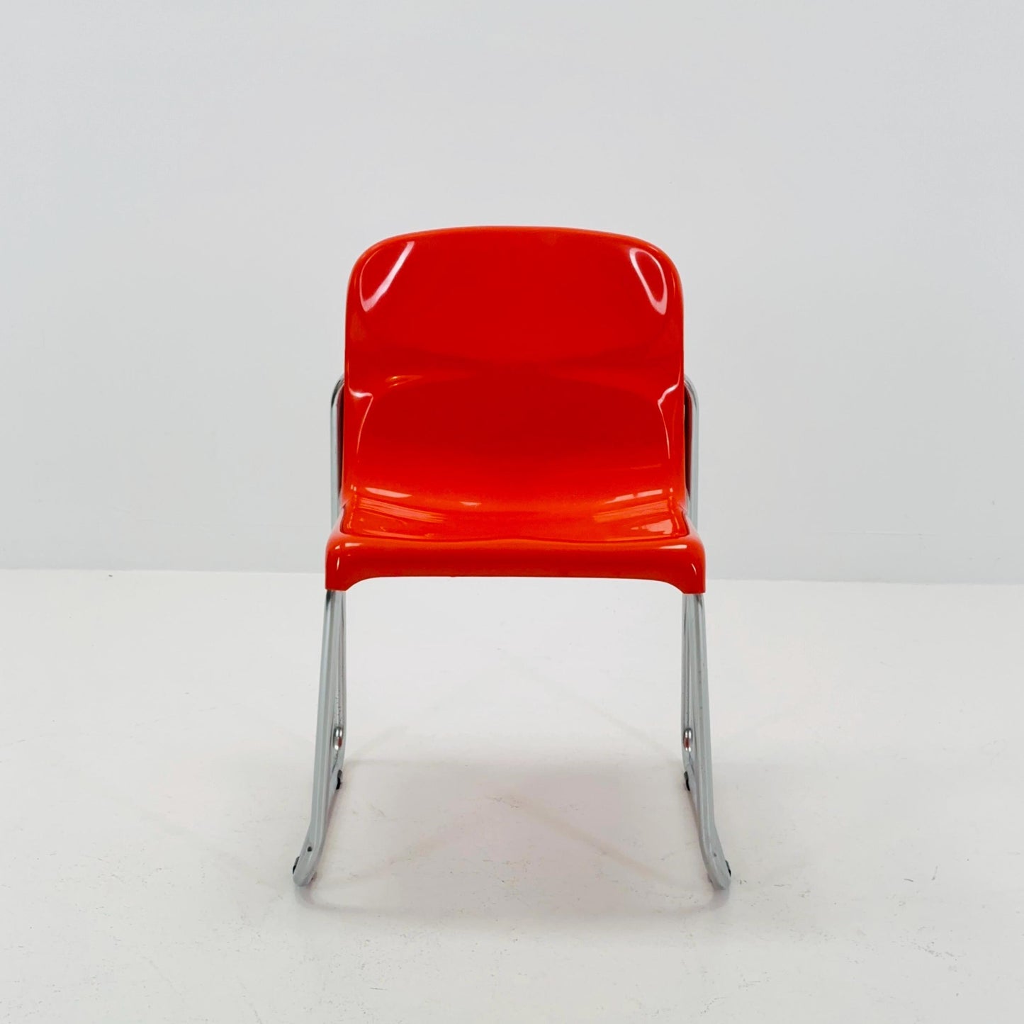 1 of 8 Mid Century Space Age Orange Chair by EKA Möbel, Germany 1970s