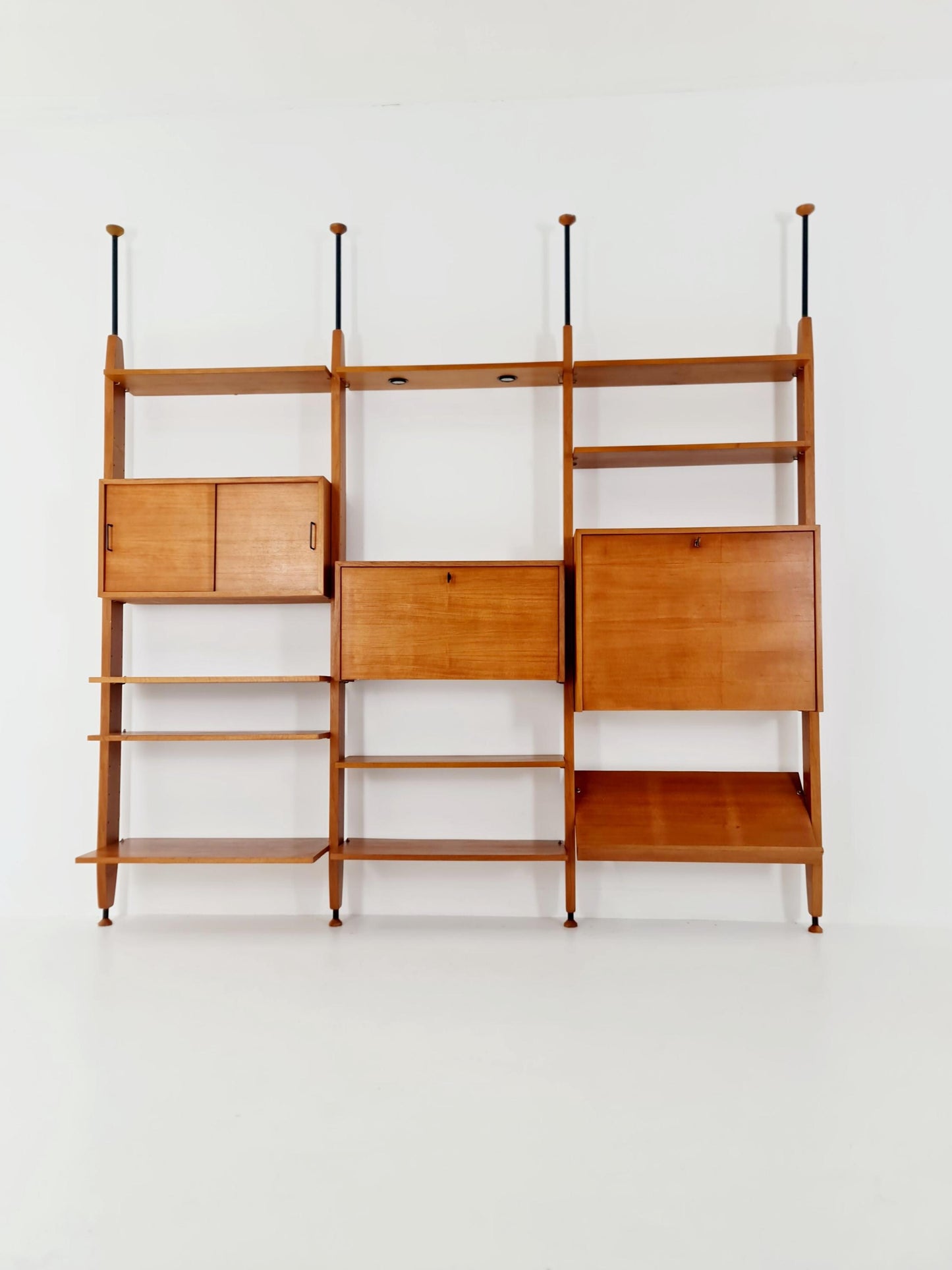 Rare Danish freestanding vintage Walnut bookshelf system /room Divider 1960s