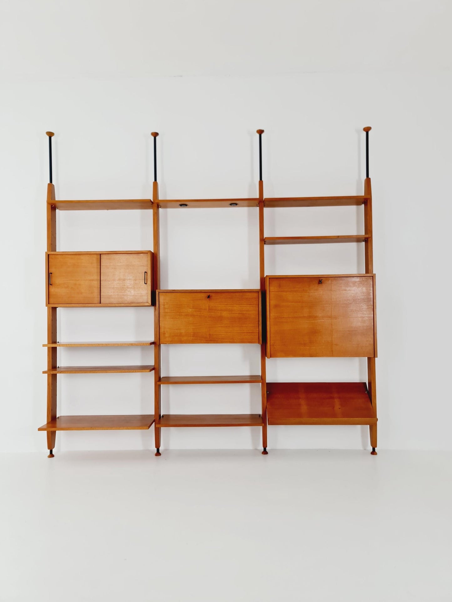 Rare Danish freestanding vintage Walnut bookshelf system /room Divider 1960s