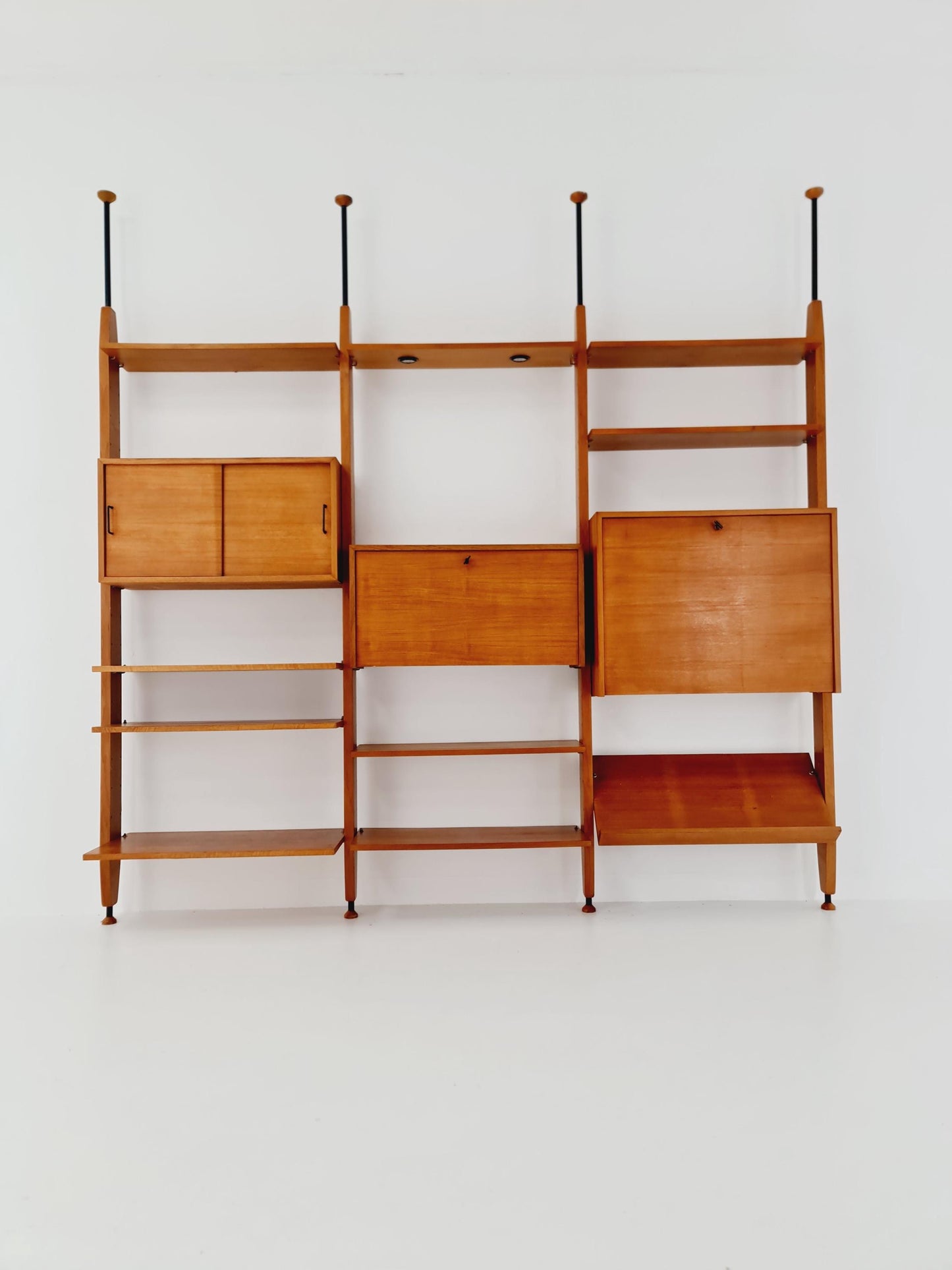 Rare Danish freestanding vintage Walnut bookshelf system /room Divider 1960s