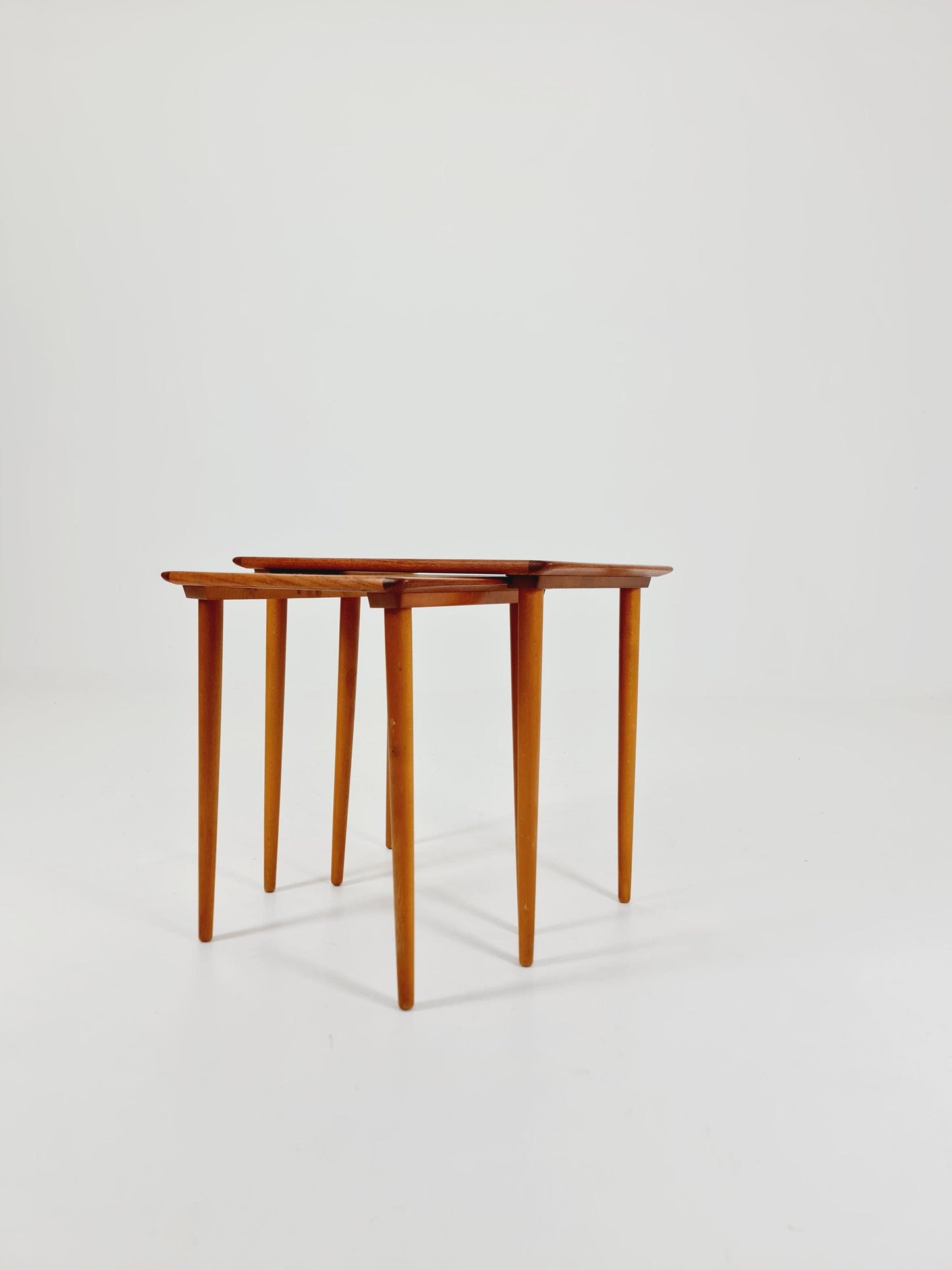 Midcentury Norway teak nesting tables/ side tables by Torpe Möbelfabrik 1960s