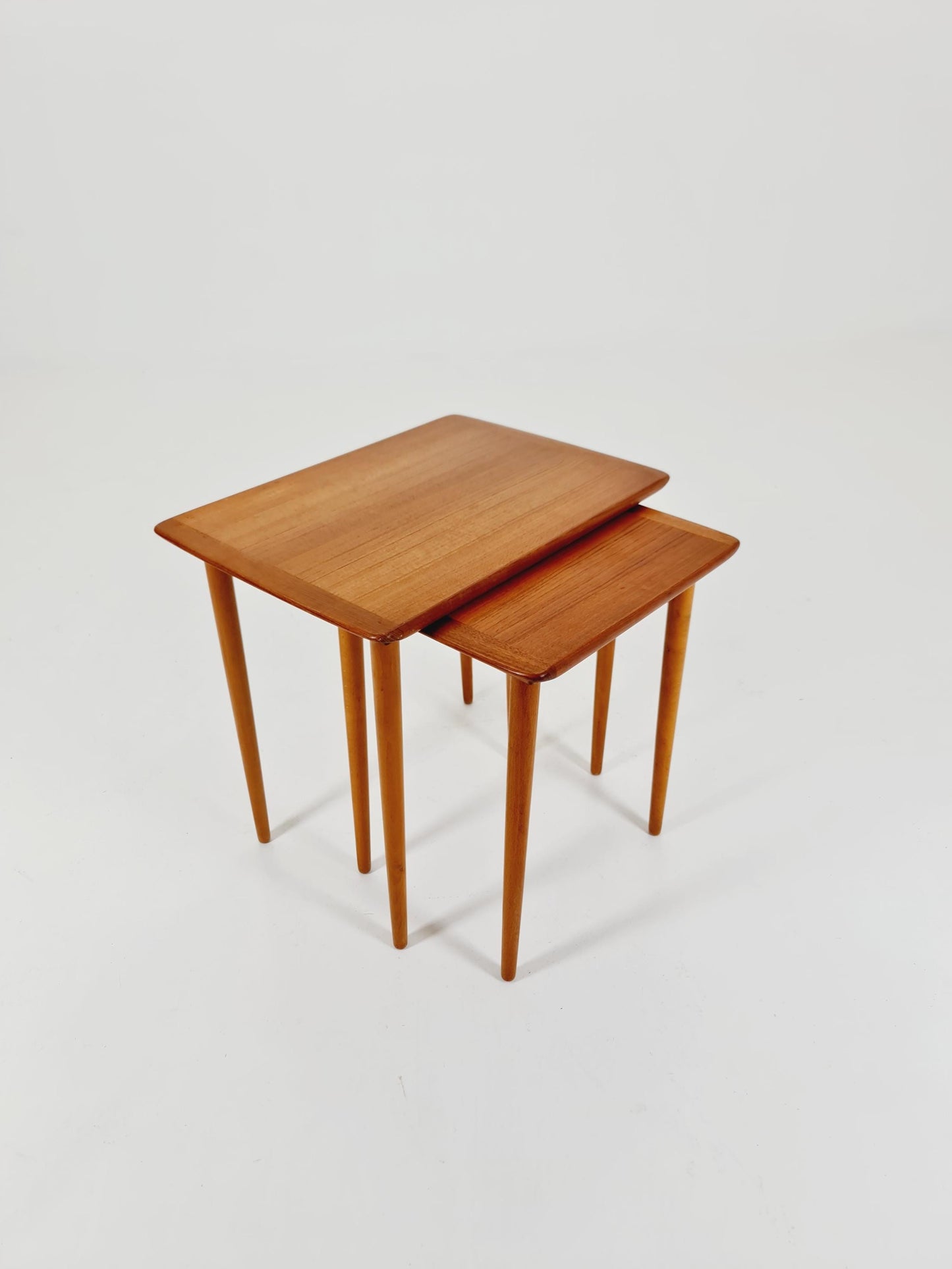 Midcentury Norway teak nesting tables/ side tables by Torpe Möbelfabrik 1960s
