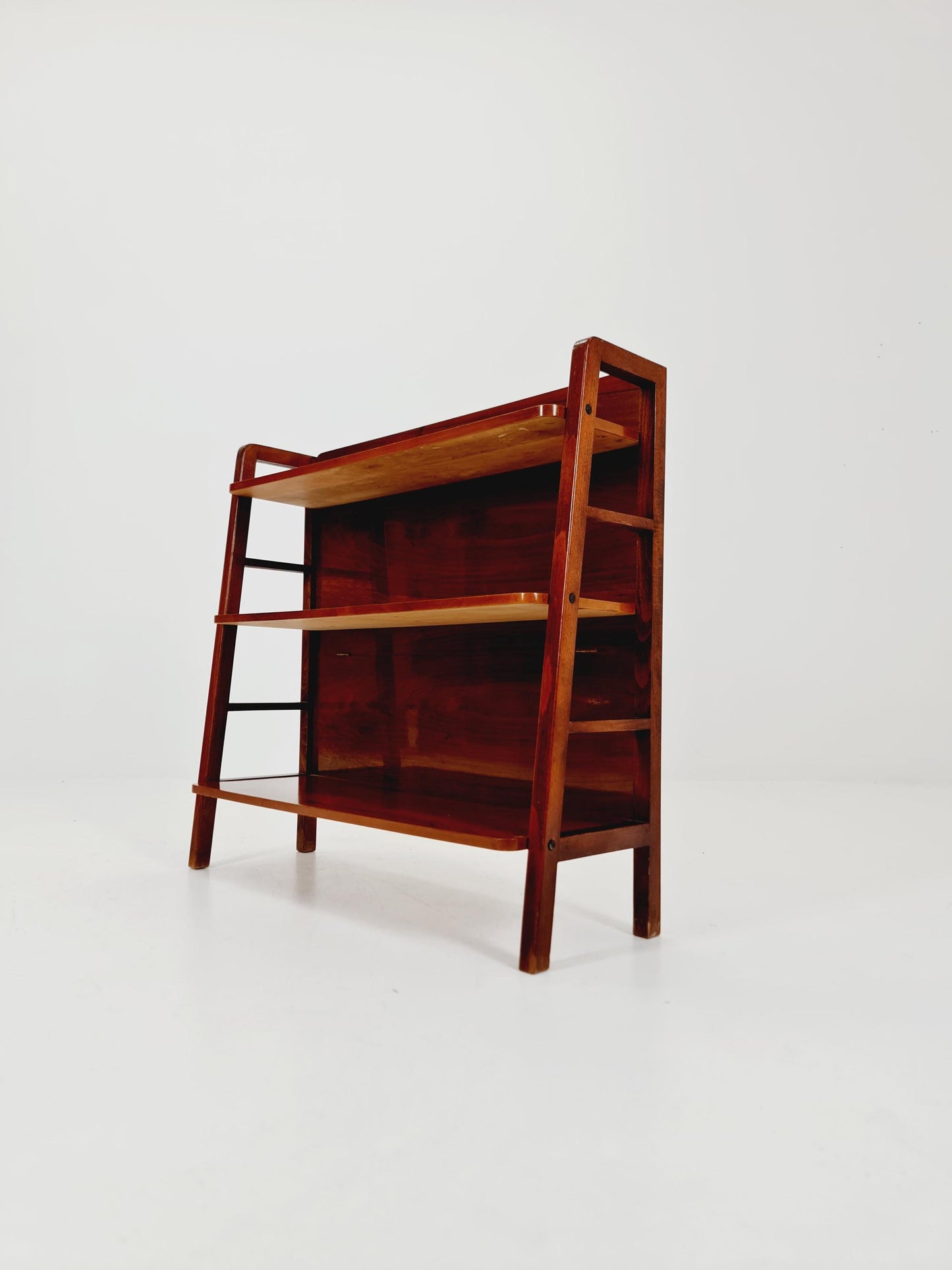 Free standing shelf-system, walnut Germany, 1950s