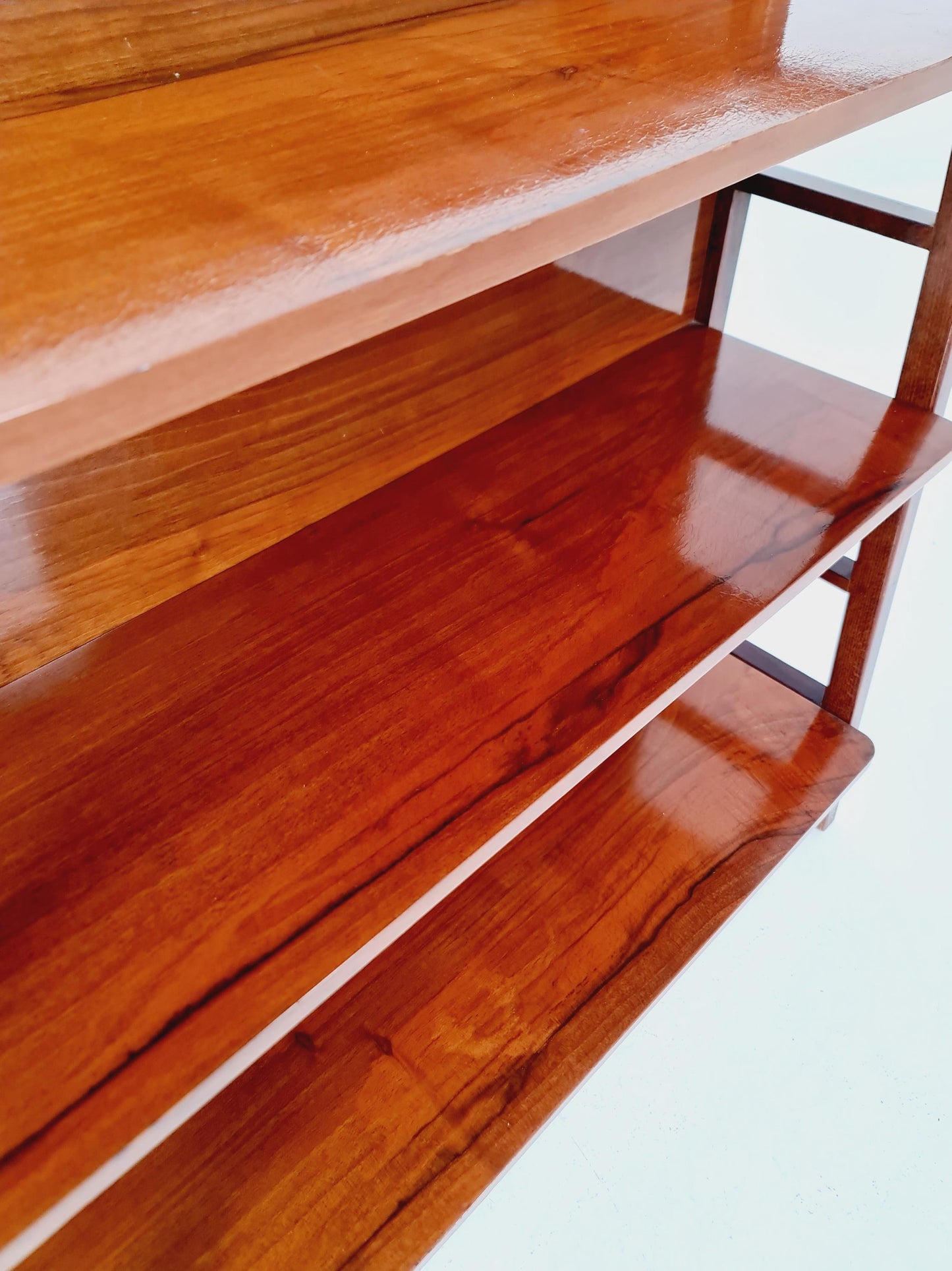 Free standing shelf-system, walnut Germany, 1950s