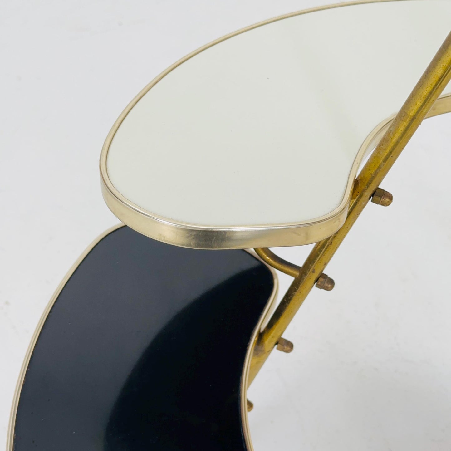 Rare Mid century brass German vintage flower table By Else Möbel, 1960s