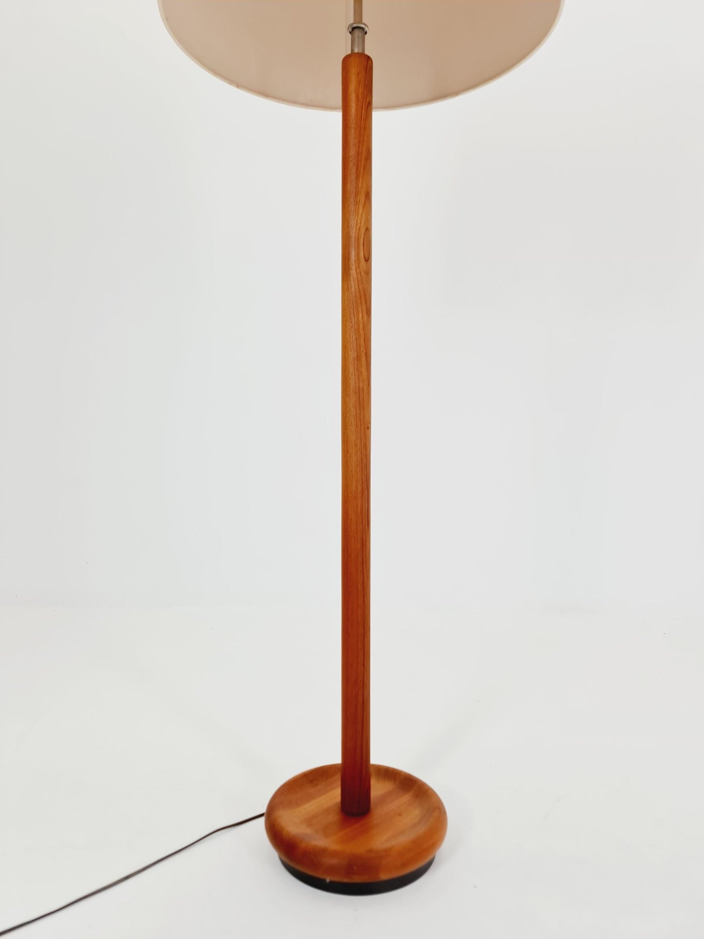 Rare big Midcentury Danish floor lamp by KIRK solid teak, 1960s