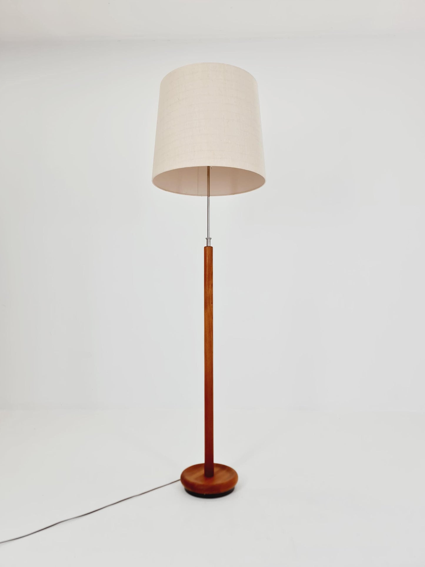 Rare big Midcentury Danish floor lamp by KIRK solid teak, 1960s