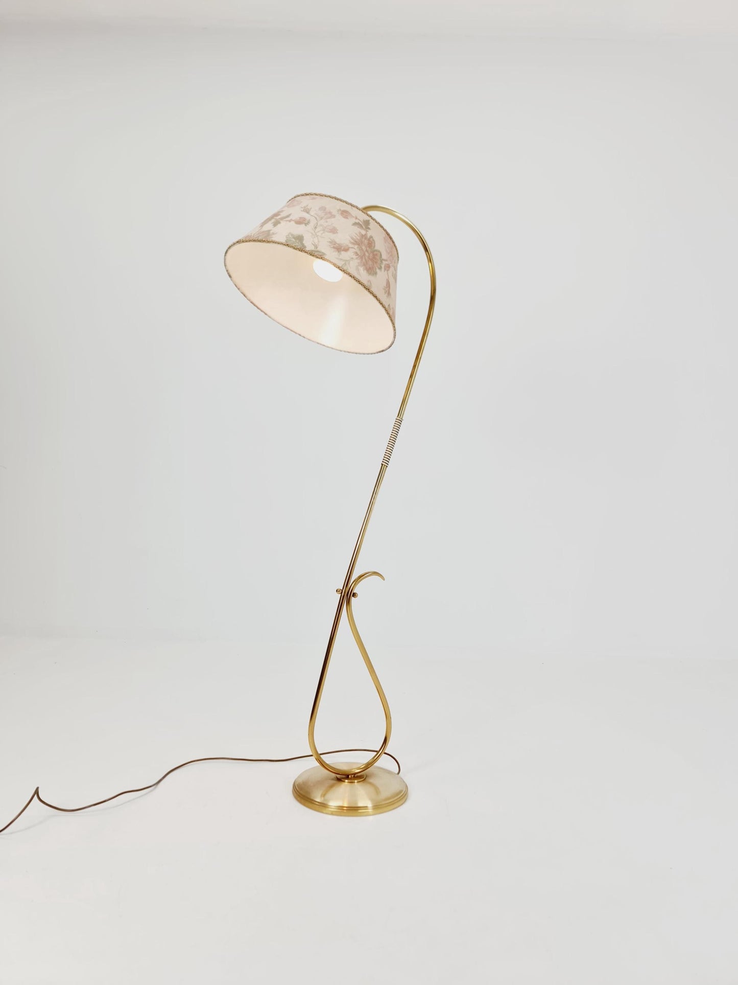 EXTREME RARE brass 1950s vintage floor lamp