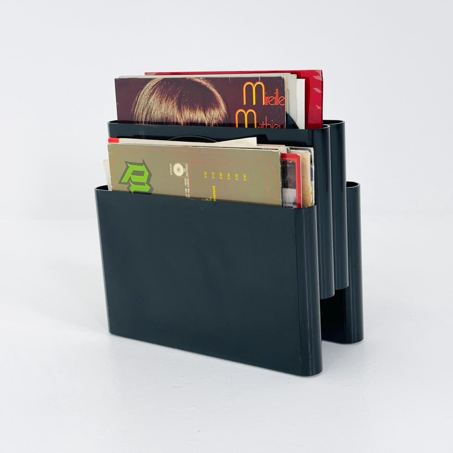 Mid-Century Modern Magazine Rack with 4 Compartments by Giotto Stoppino for Kartell, 1970s model 4676