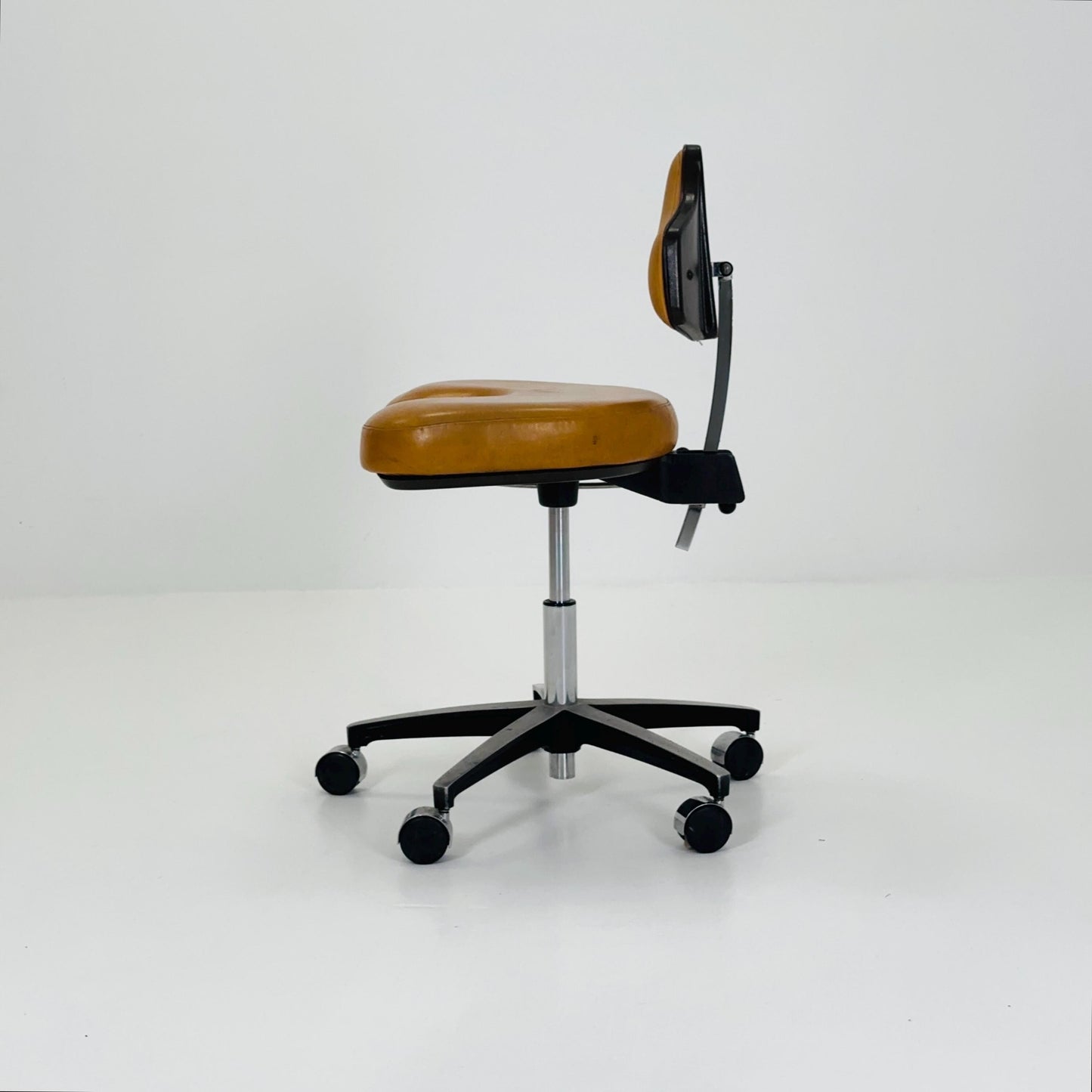 Industrial vintage leather office dental chair by chyres Virginia