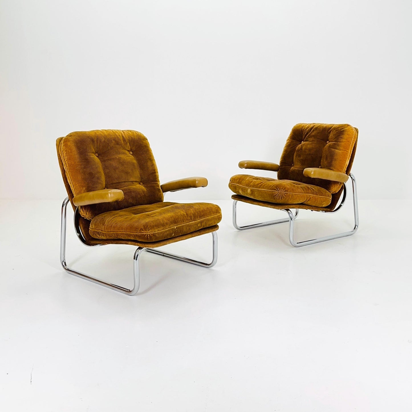 Set of 2 Bauhaus Lounge Armchairs by Tacke Möbel, Germany, 1980s