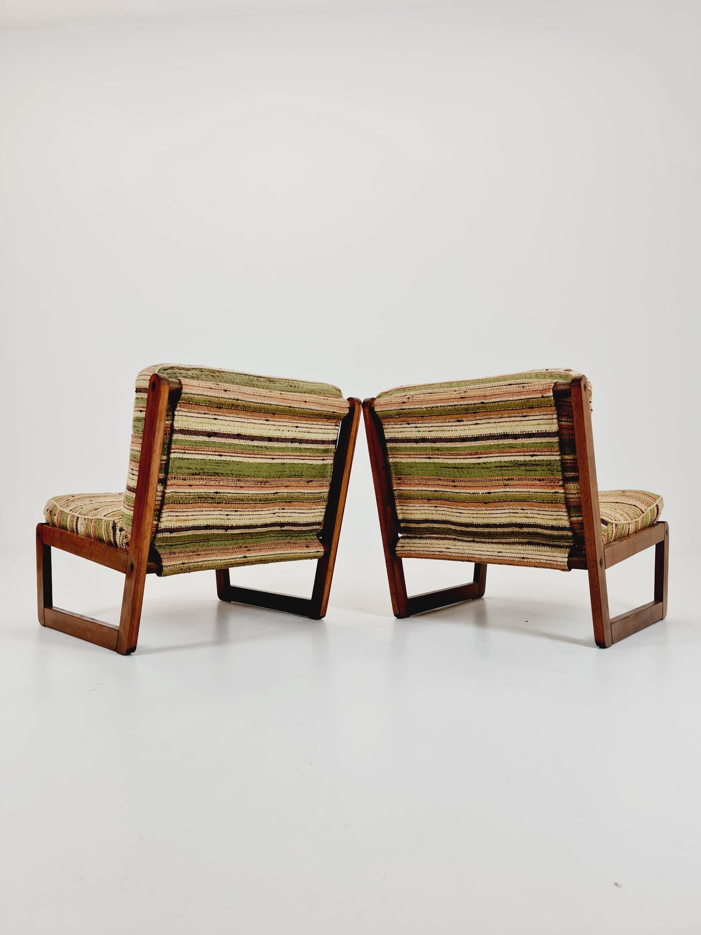 Midcentury German Set of 2 space age lounge chairs , 1970s
