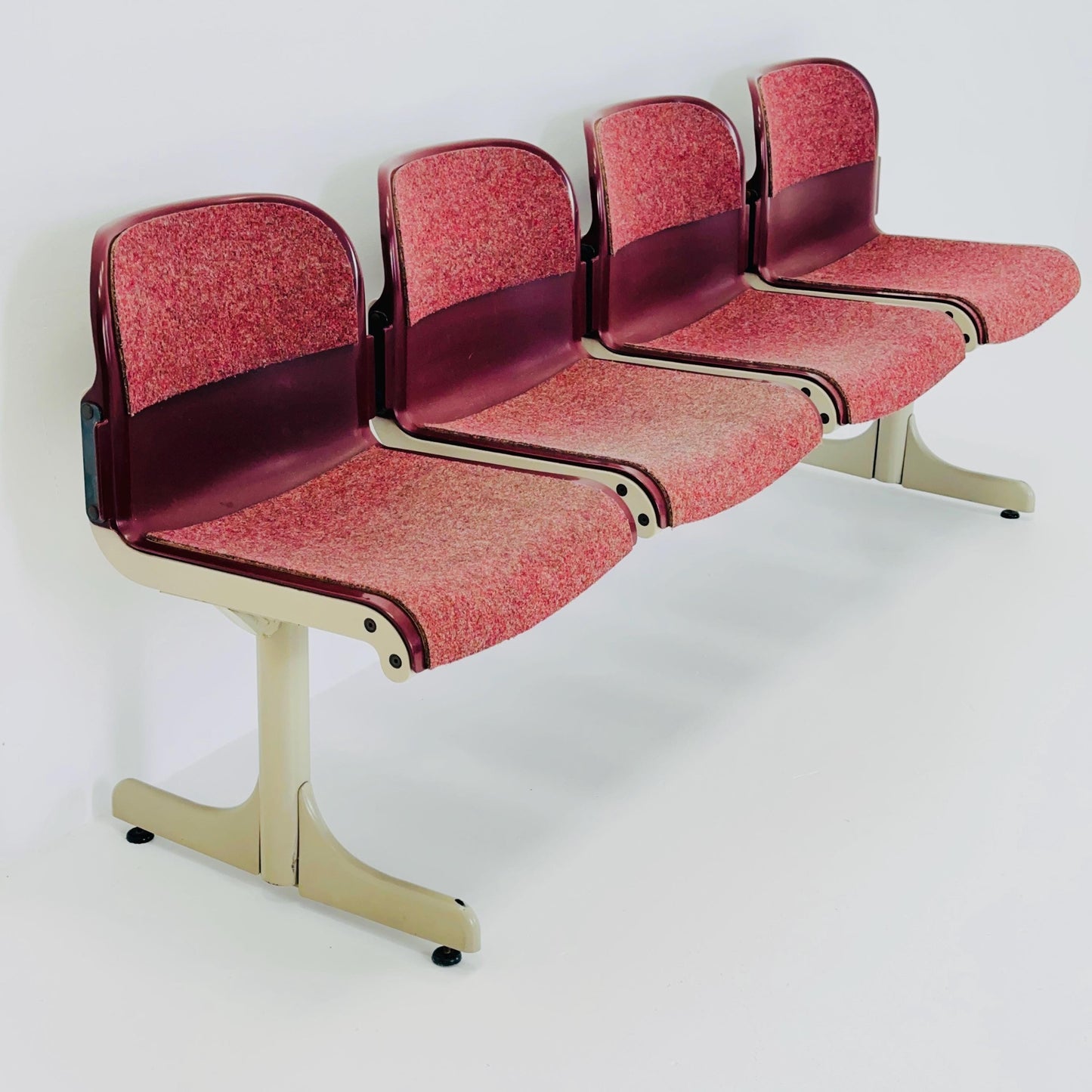 Mid Century Space Age 4-Seat Bench by J.B. Meijer for Kembo, Holland 1990s