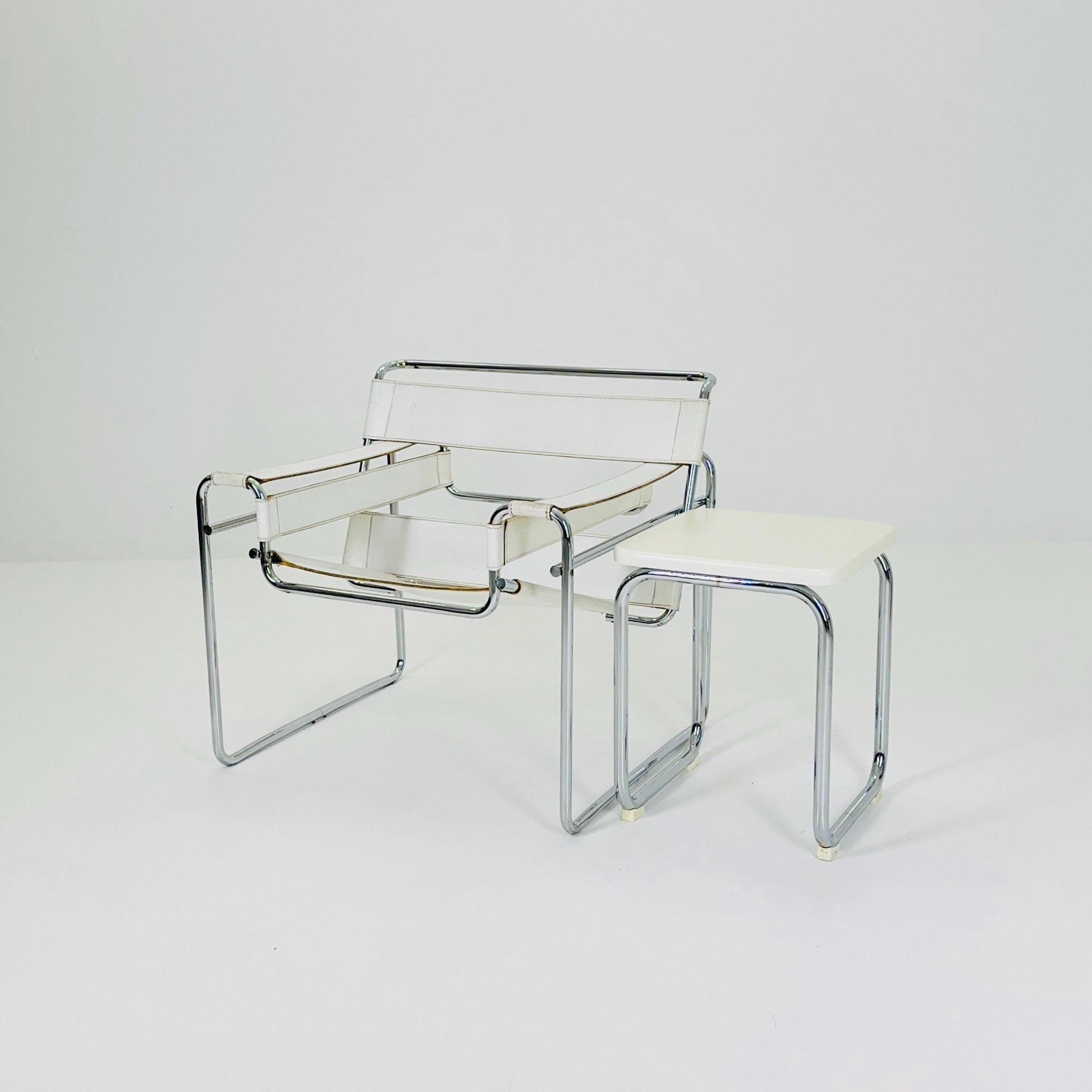 Mid Century Bauhaus Side Table / Stool by Nicol, Bauhaus Germany 1980s