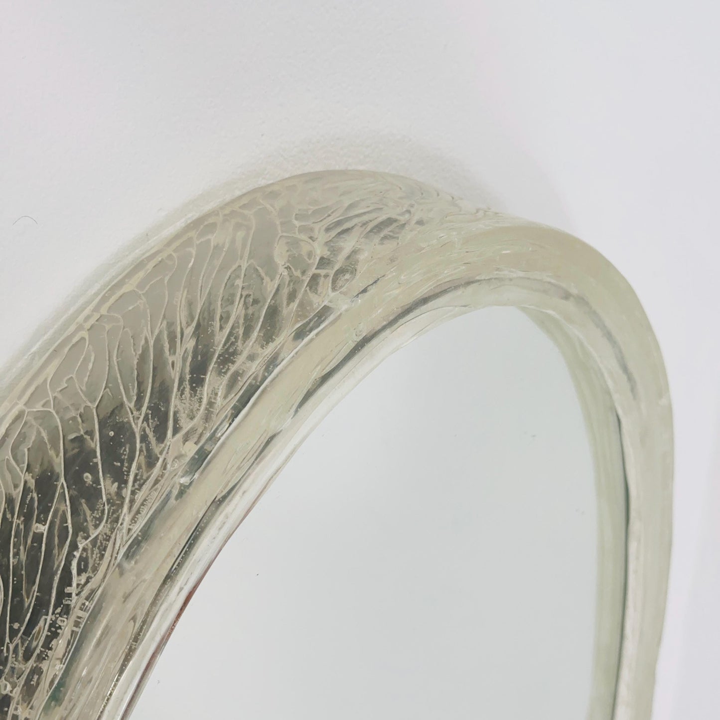 Mid-Century Large Oval Backlit Mirror by Rudolf Zimmermann for Bamberg, Germany, 1970s