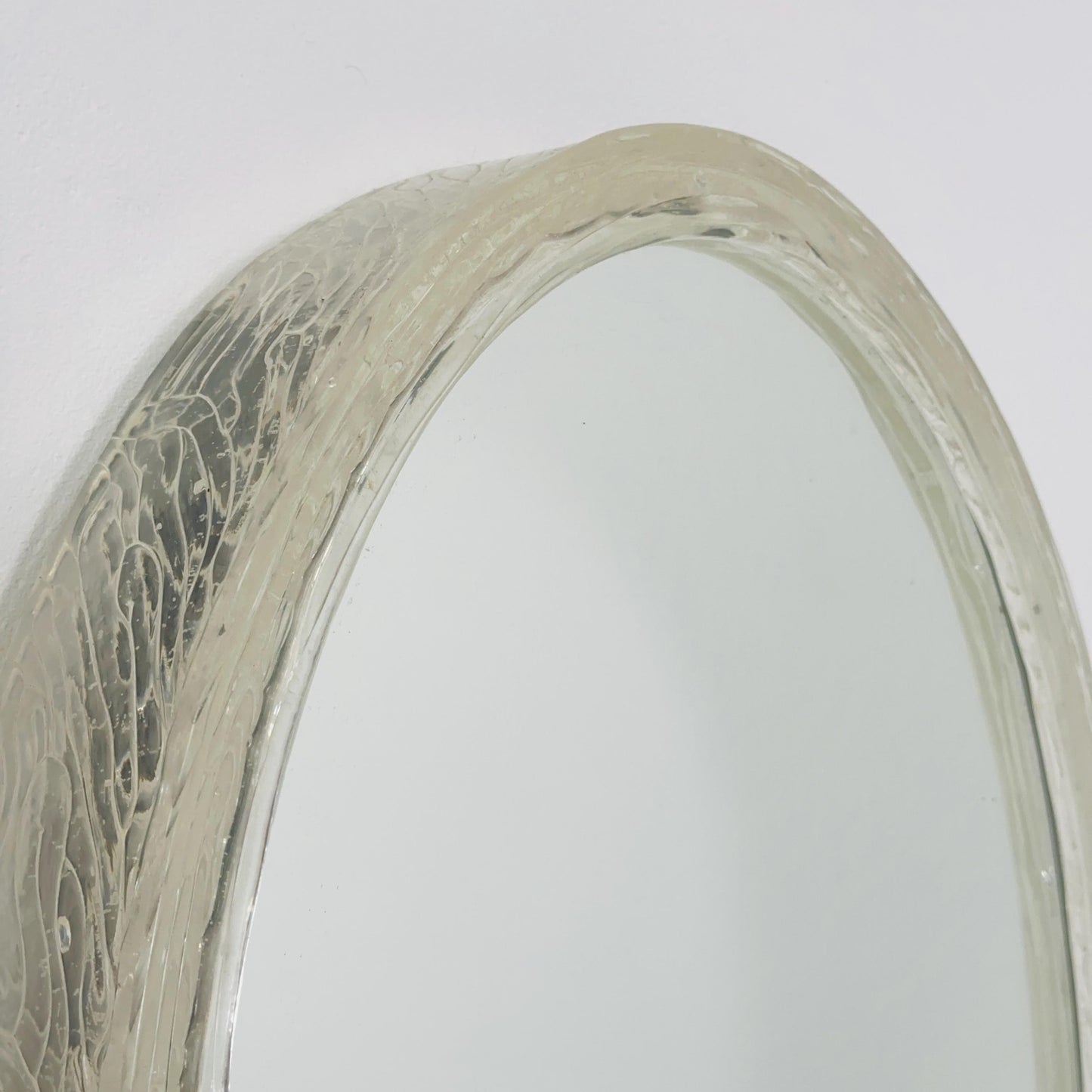 Mid-Century Large Oval Backlit Mirror by Rudolf Zimmermann for Bamberg, Germany, 1970s