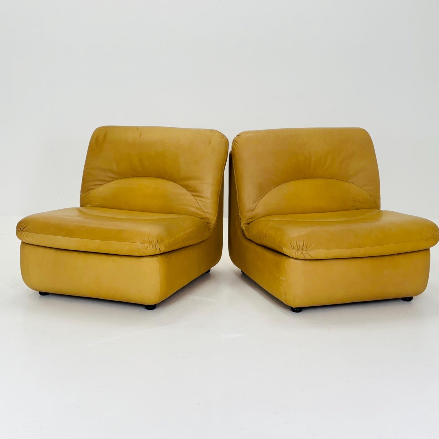 1 of 2 Mid-Century Leather Lounge Chair by Dreipunkt International, Germany, 1970s