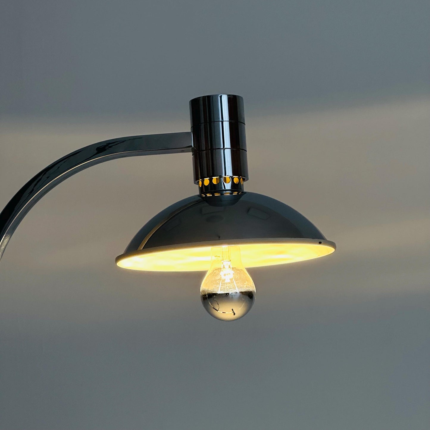 Rare Mid-Century Modern Chrome Large Table Lamp by Franco Albini, Franca Helg & Antonio Piva for Sirrah, Italy, 1960s