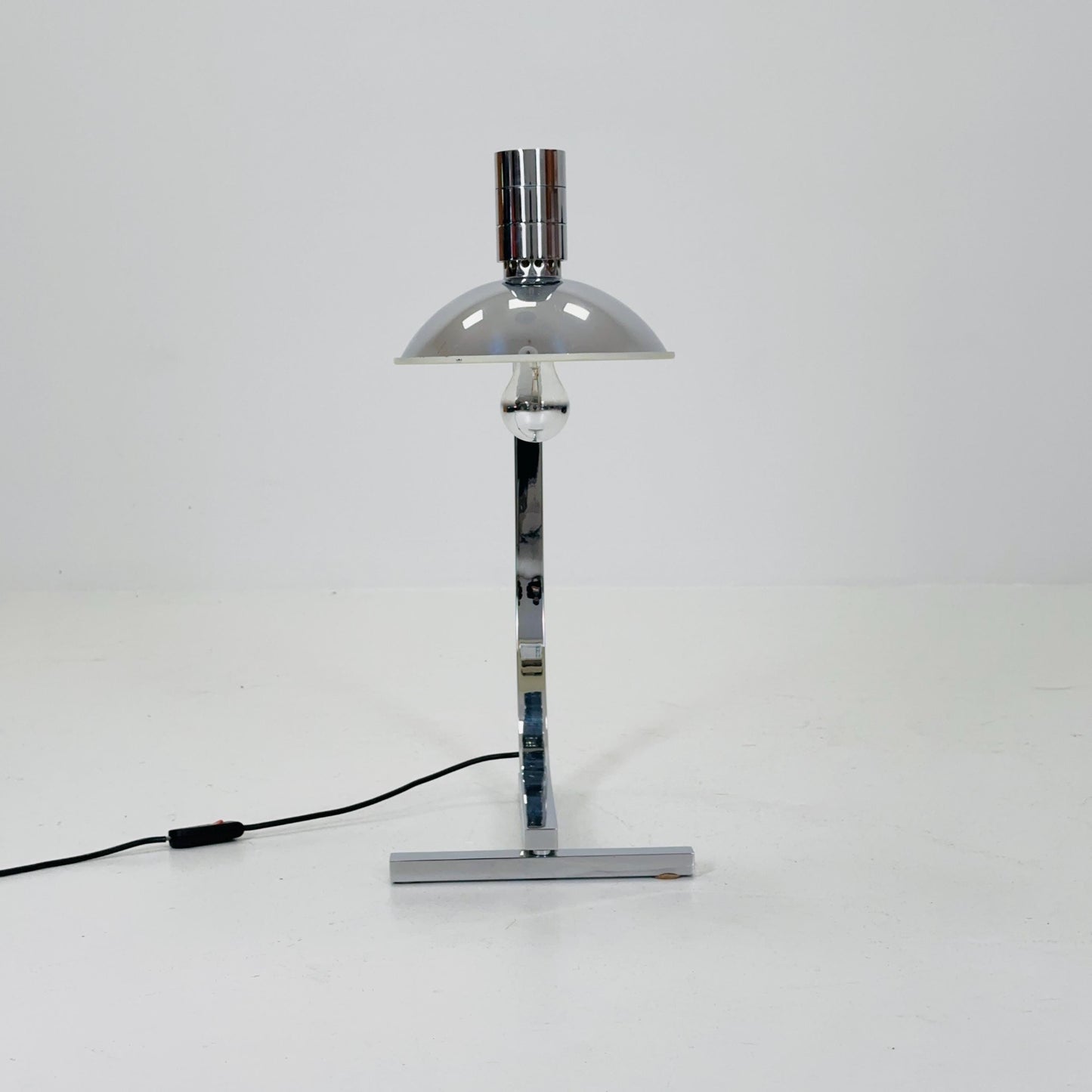 Rare Mid-Century Modern Chrome Large Table Lamp by Franco Albini, Franca Helg & Antonio Piva for Sirrah, Italy, 1960s