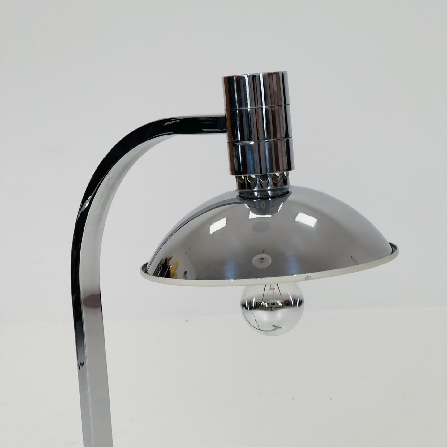 Rare Mid-Century Modern Chrome Large Table Lamp by Franco Albini, Franca Helg & Antonio Piva for Sirrah, Italy, 1960s