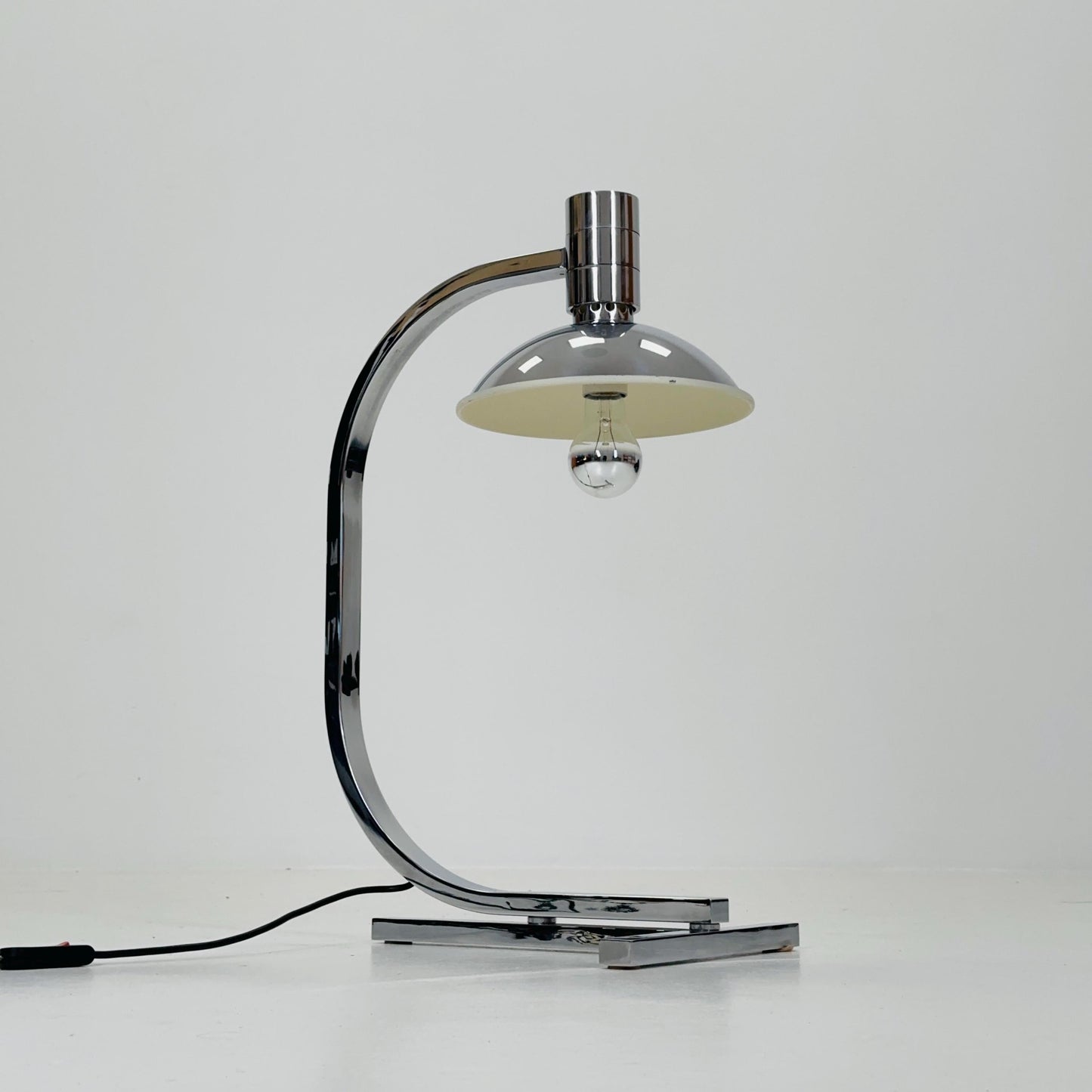 Rare Mid-Century Modern Chrome Large Table Lamp by Franco Albini, Franca Helg & Antonio Piva for Sirrah, Italy, 1960s