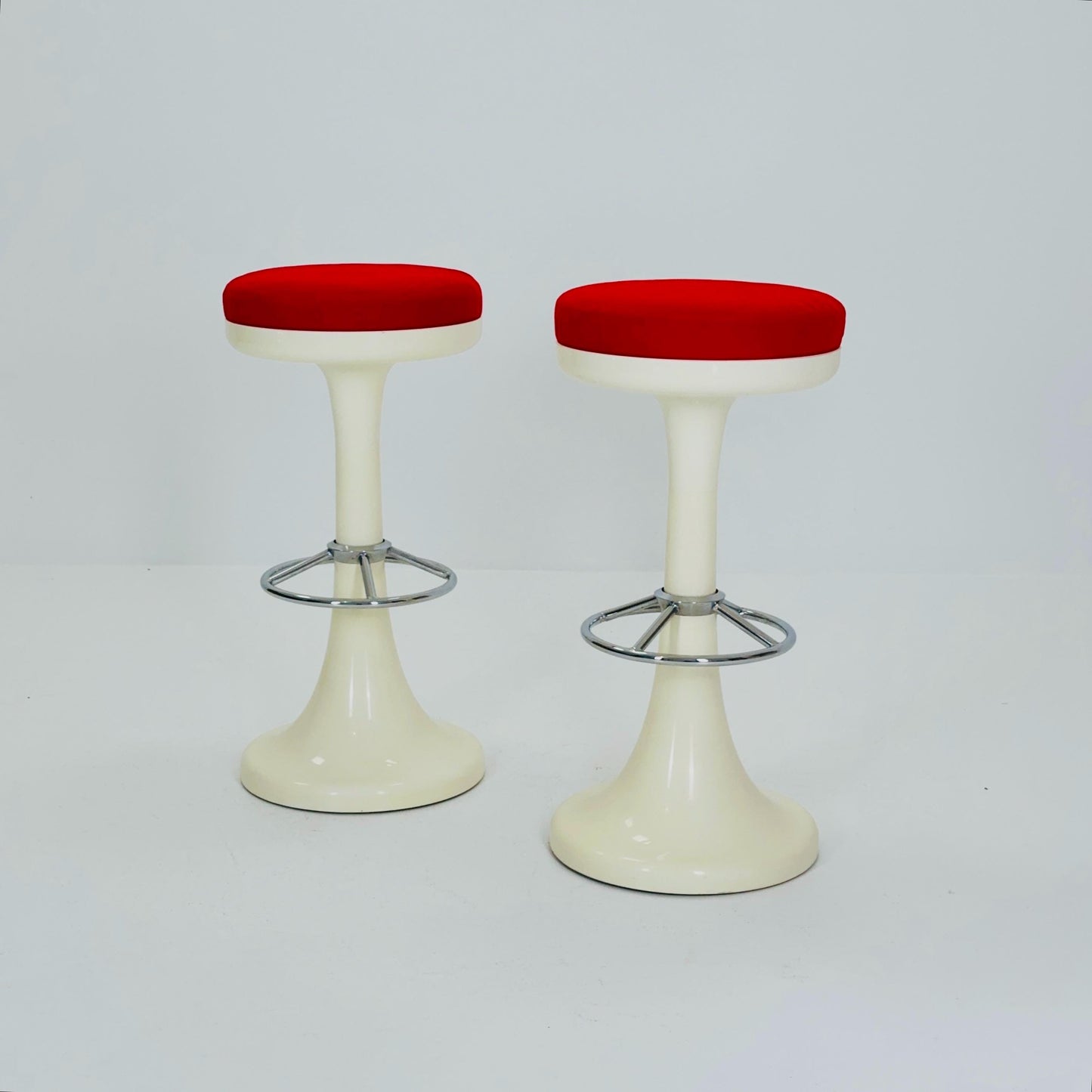 Set of 2 Space Age OH6 Bar Stools by Friedrich Stukenbröker, 1980s Germany