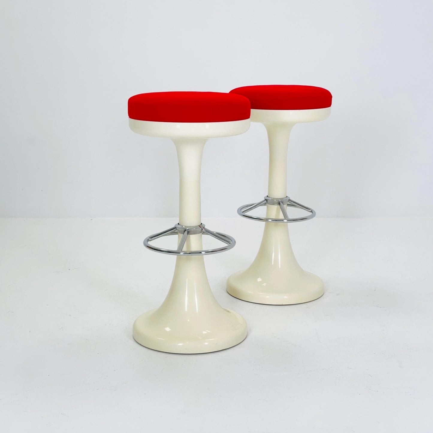 Set of 2 Space Age OH6 Bar Stools by Friedrich Stukenbröker, 1980s Germany