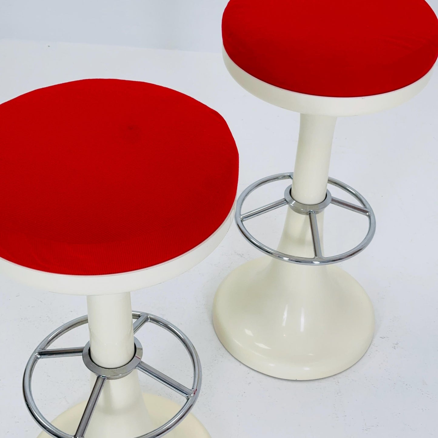 Set of 2 Space Age OH6 Bar Stools by Friedrich Stukenbröker, 1980s Germany