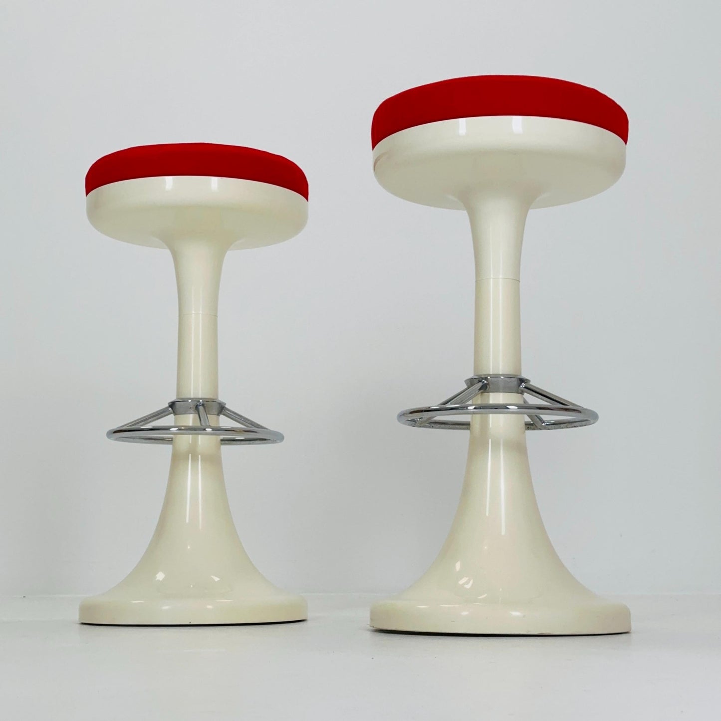 Set of 2 Space Age OH6 Bar Stools by Friedrich Stukenbröker, 1980s Germany