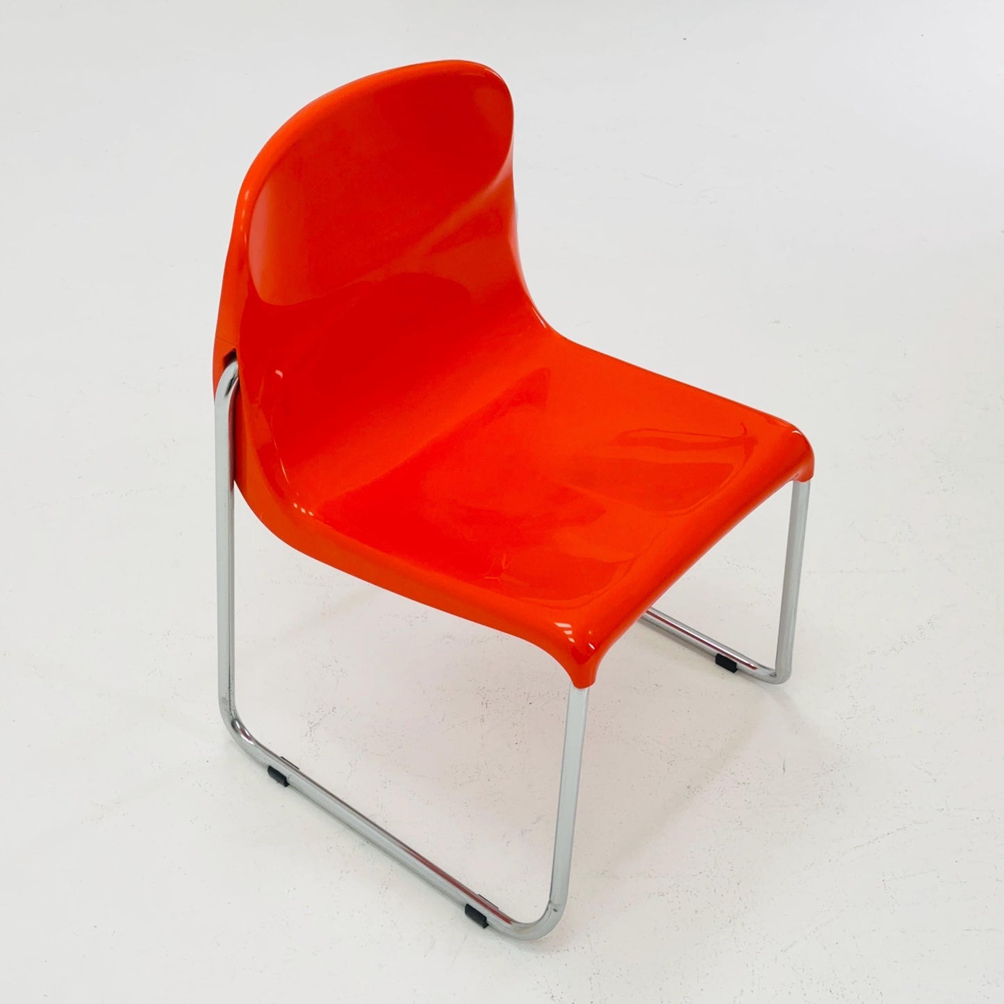 1 of 8 Mid Century Space Age Orange Chair by EKA Möbel, Germany 1970s