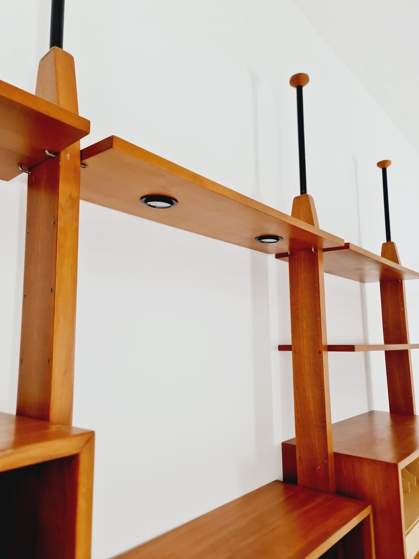 Rare Danish freestanding vintage Walnut bookshelf system /room Divider 1960s