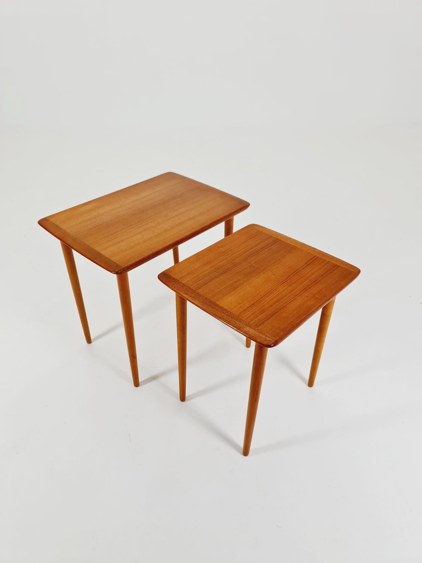 Midcentury Norway teak nesting tables/ side tables by Torpe Möbelfabrik 1960s