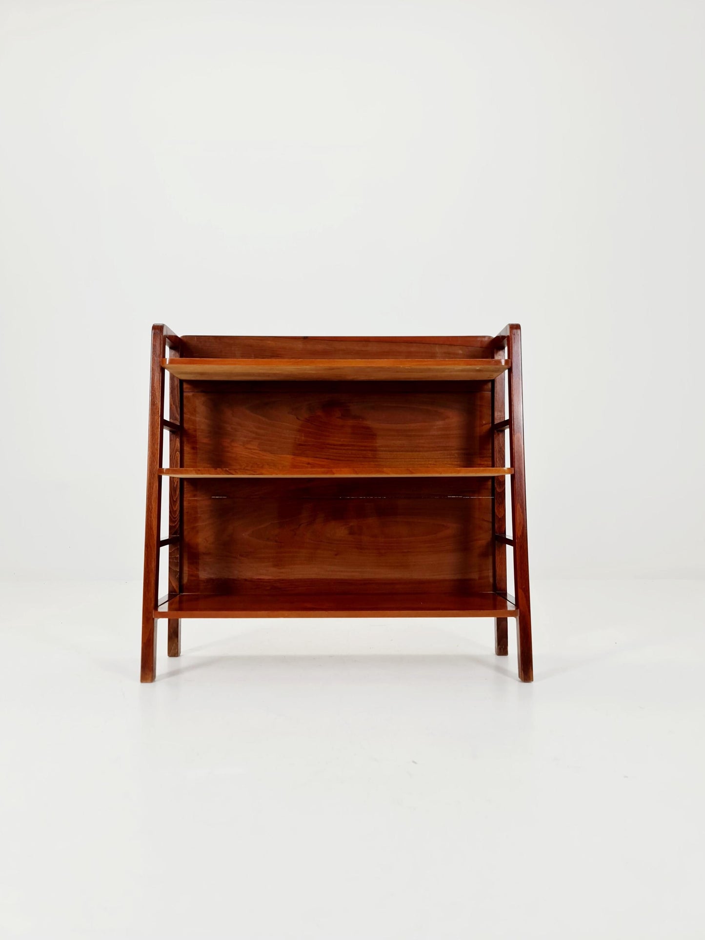Free standing shelf-system, walnut Germany, 1950s