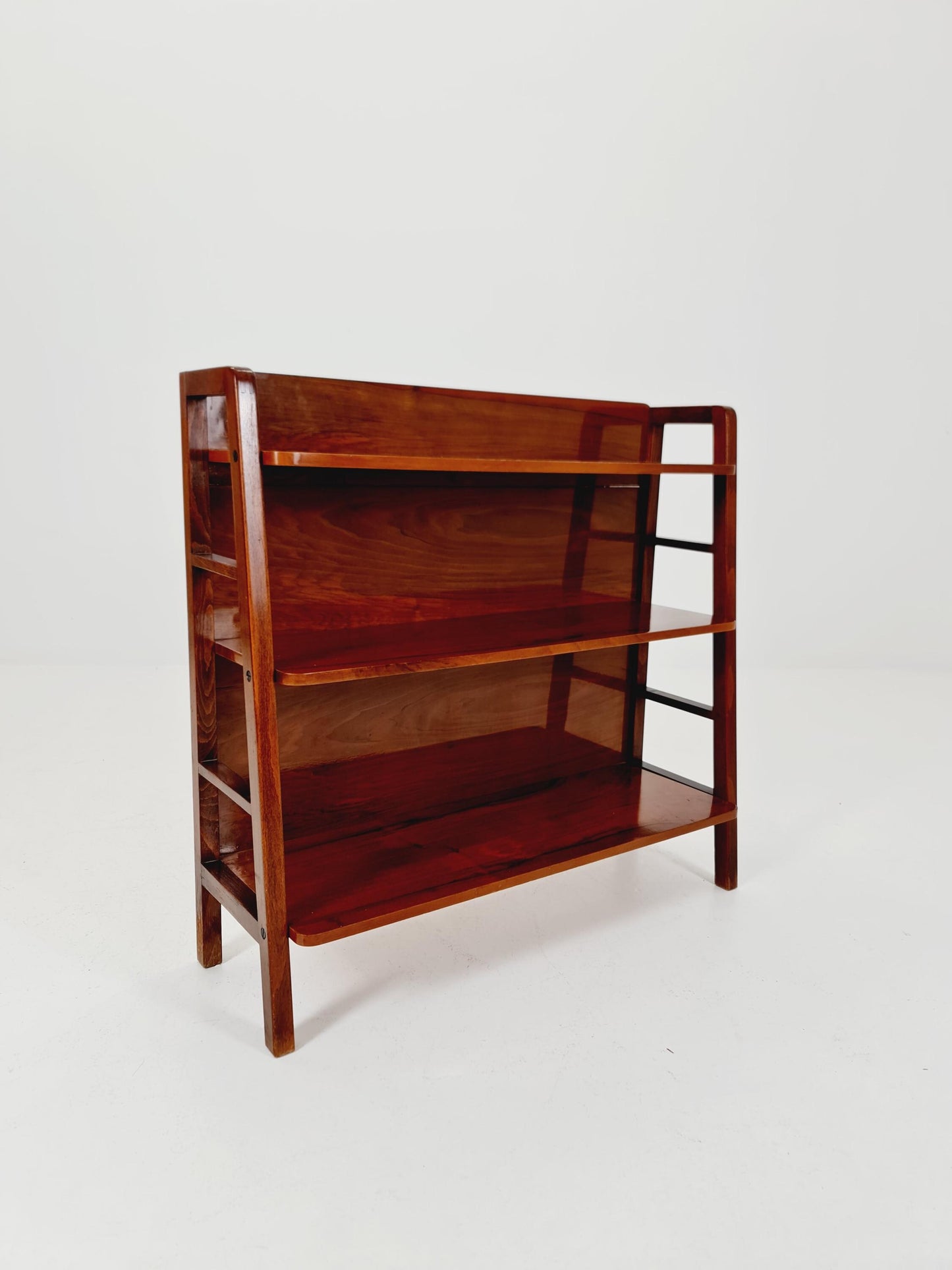 Free standing shelf-system, walnut Germany, 1950s