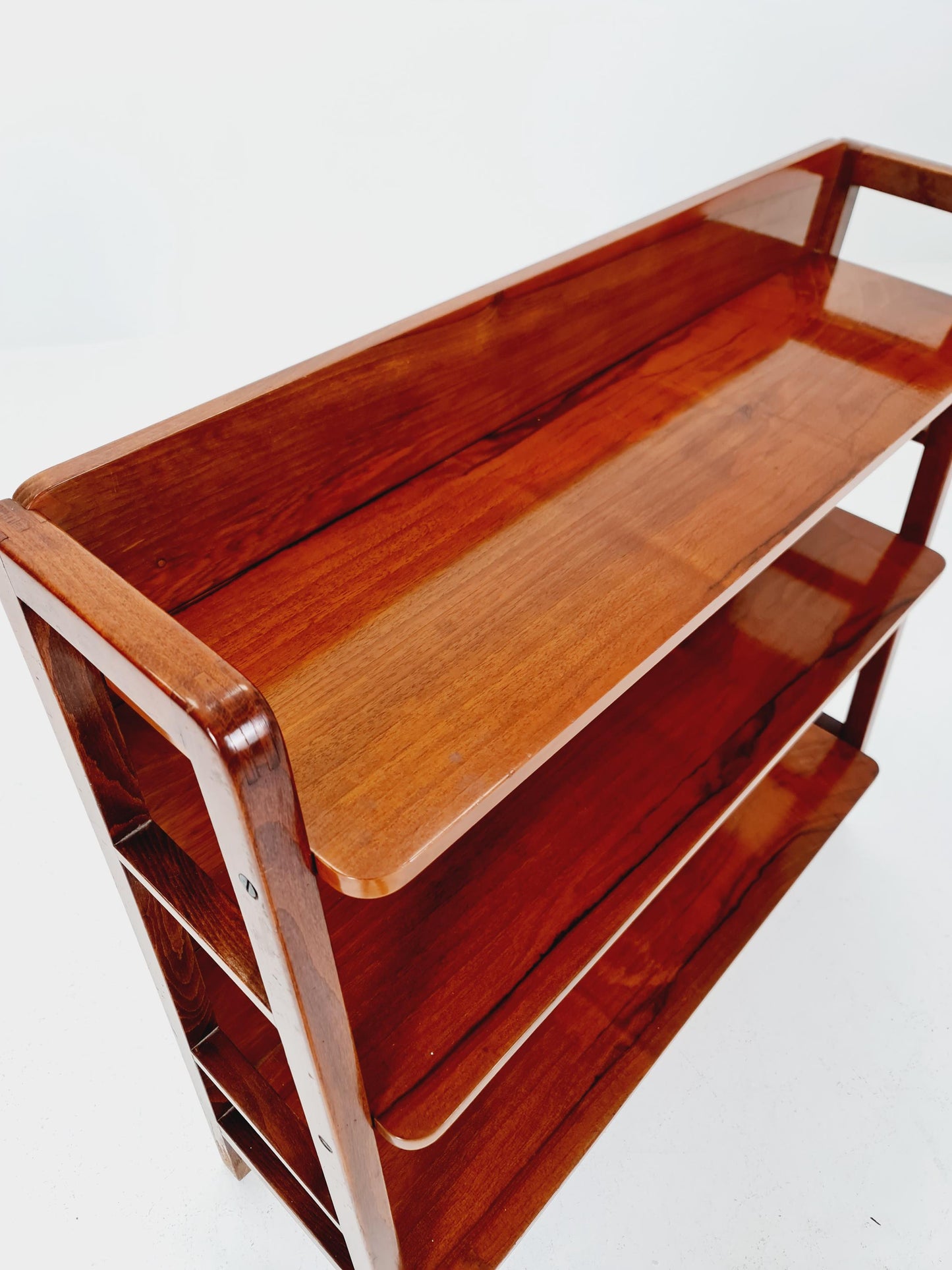 Free standing shelf-system, walnut Germany, 1950s