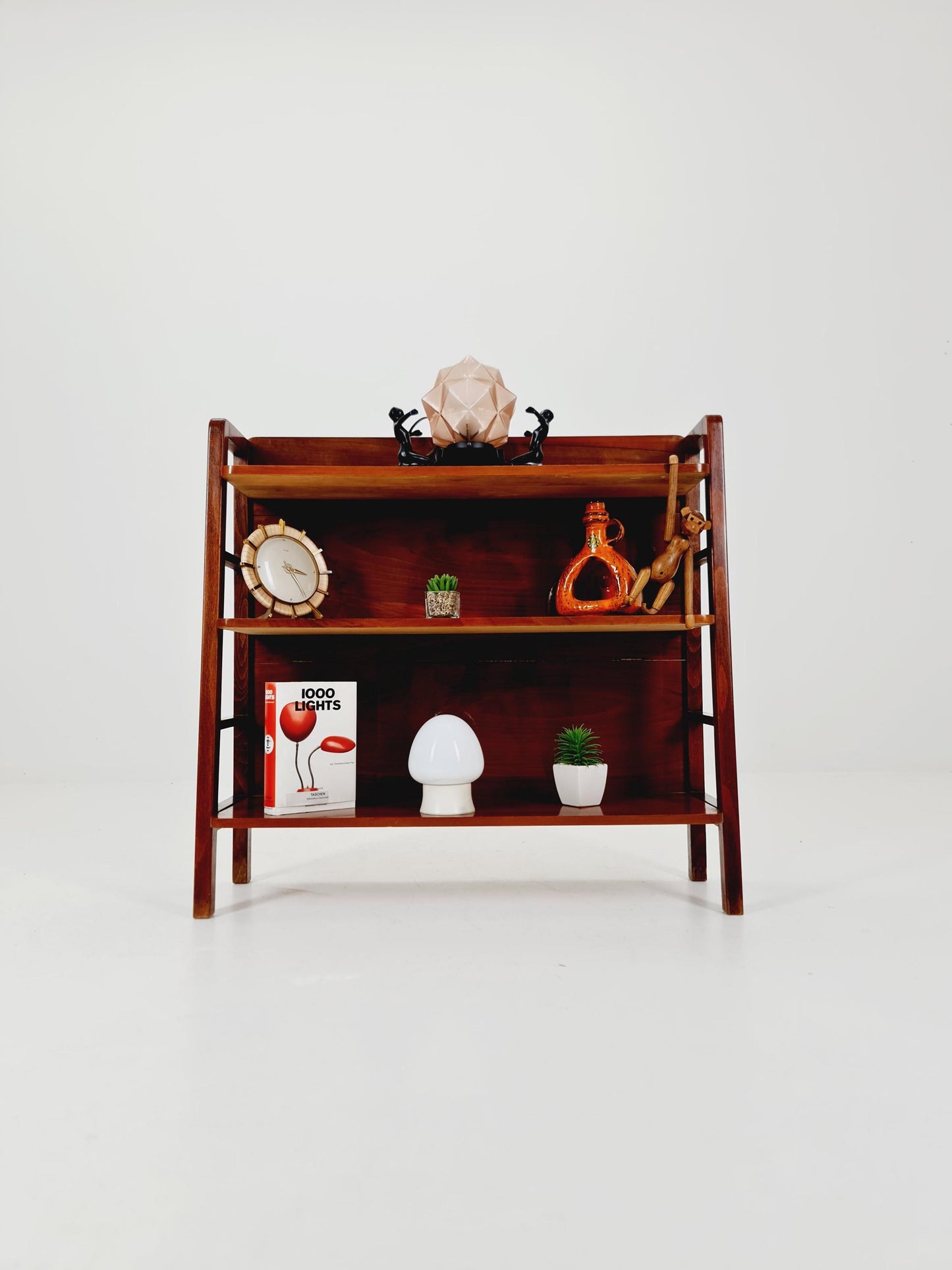 Free standing shelf-system, walnut Germany, 1950s
