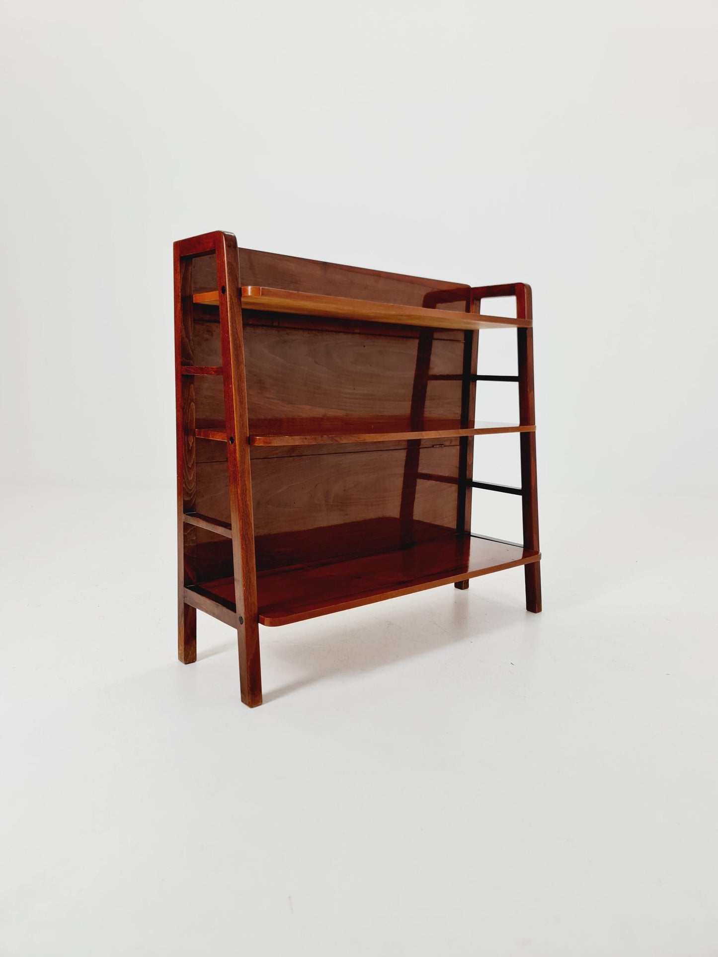 Free standing shelf-system, walnut Germany, 1950s