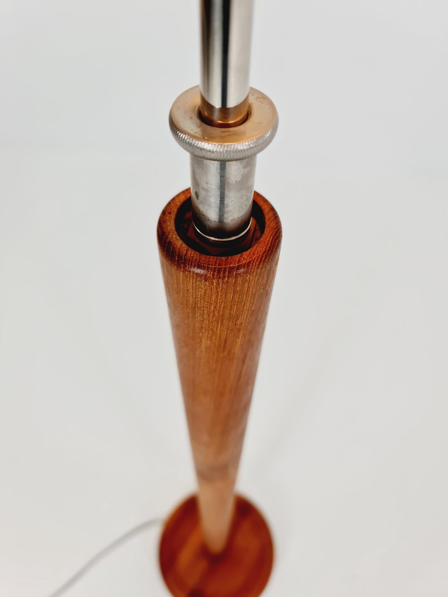 Rare big Midcentury Danish floor lamp by KIRK solid teak, 1960s