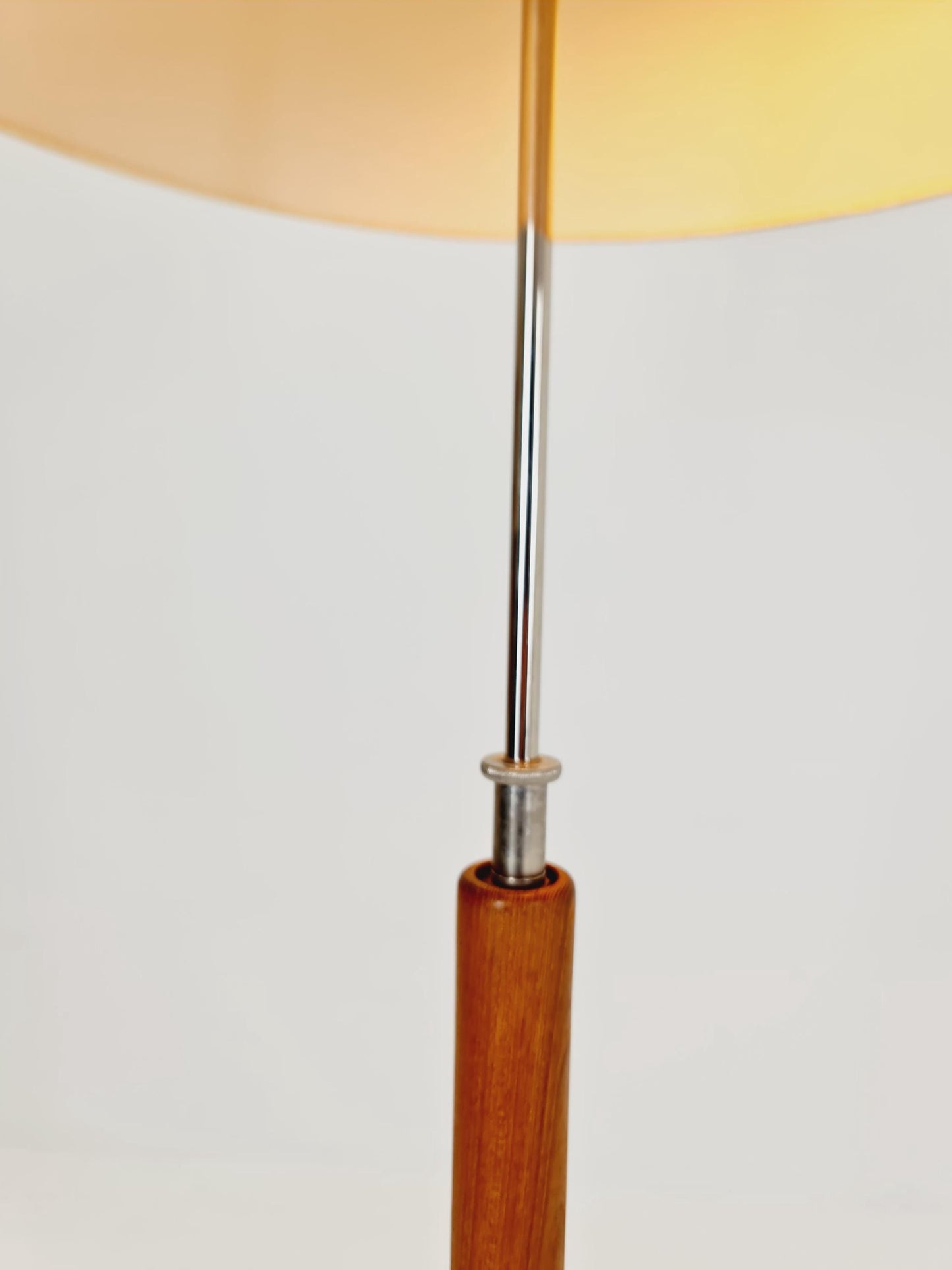 Rare big Midcentury Danish floor lamp by KIRK solid teak, 1960s